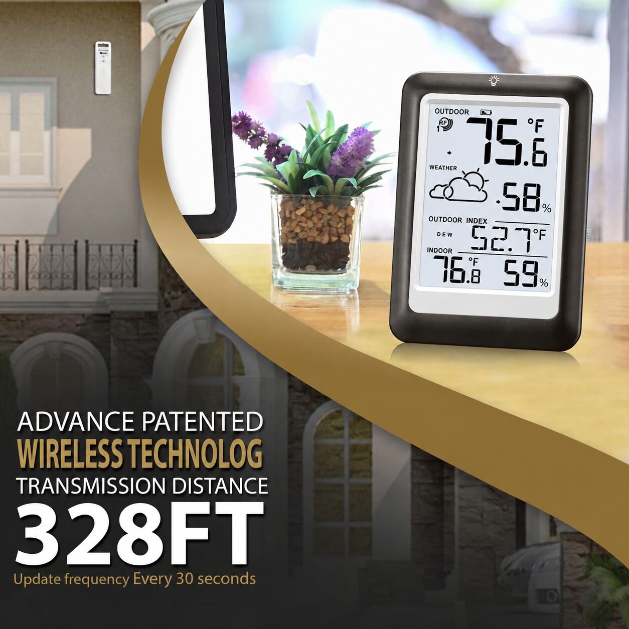 Adrinfly LAD0609D061 Thermometer-Clock - View #3