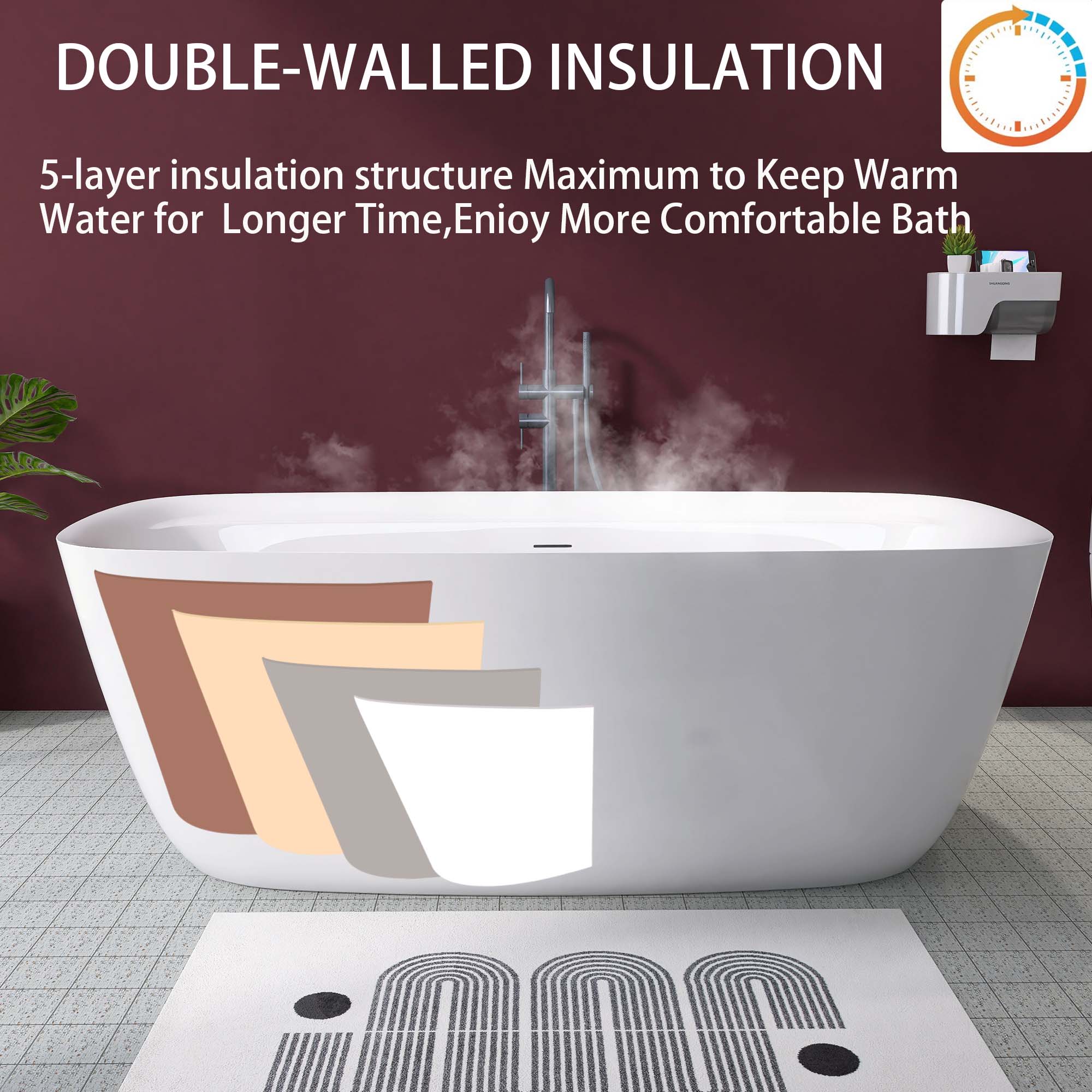 WELLFOR QBT-P346-W67EG bathtubs - View #5