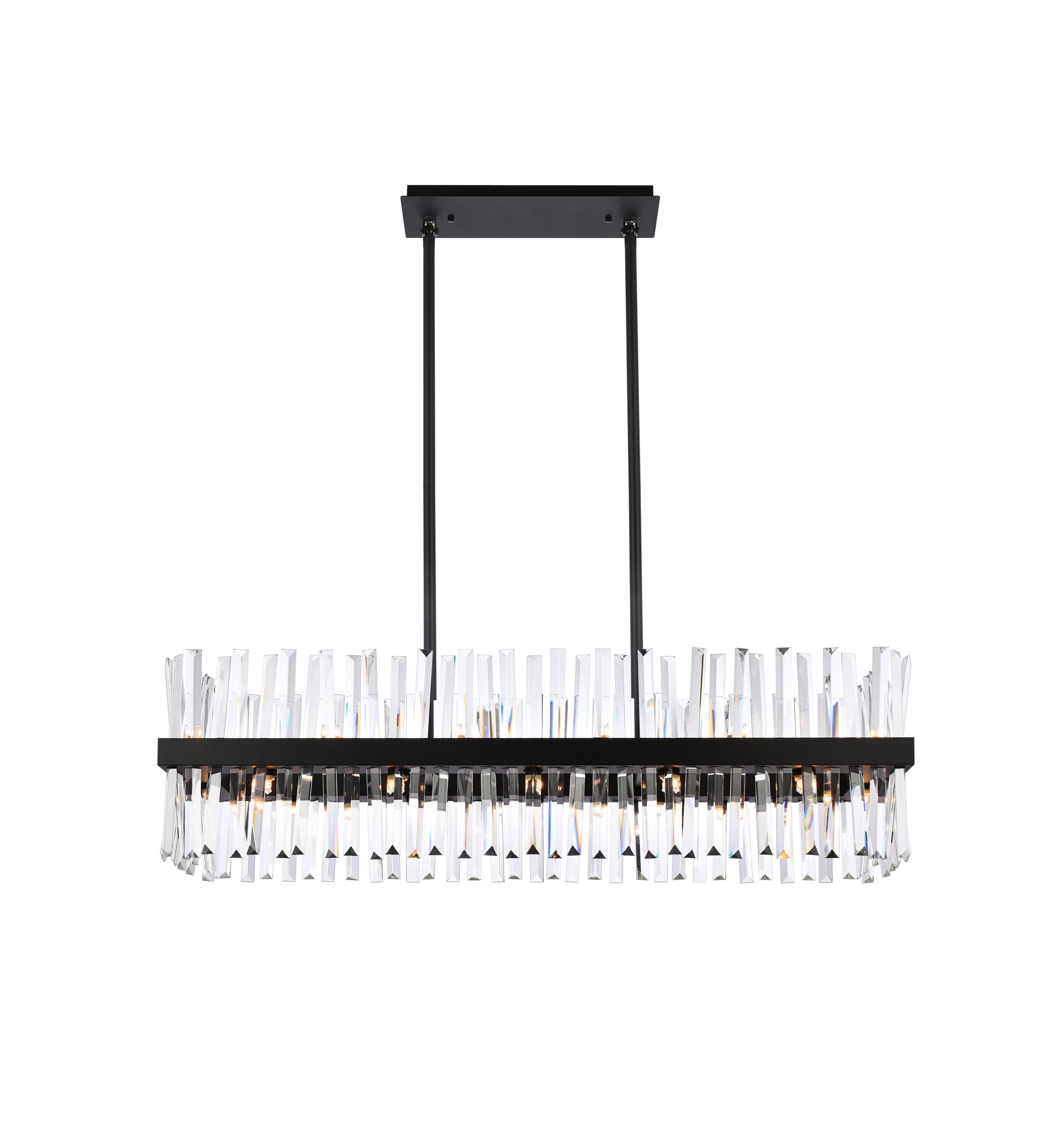 Elegant Decor HF18600G42BK Home Furnishing 24 -Light Black Modern/contemporary Crystal For Use in Bedrooms, Dining Rooms, Foyers, Kitchens, Living Rooms Chandelier