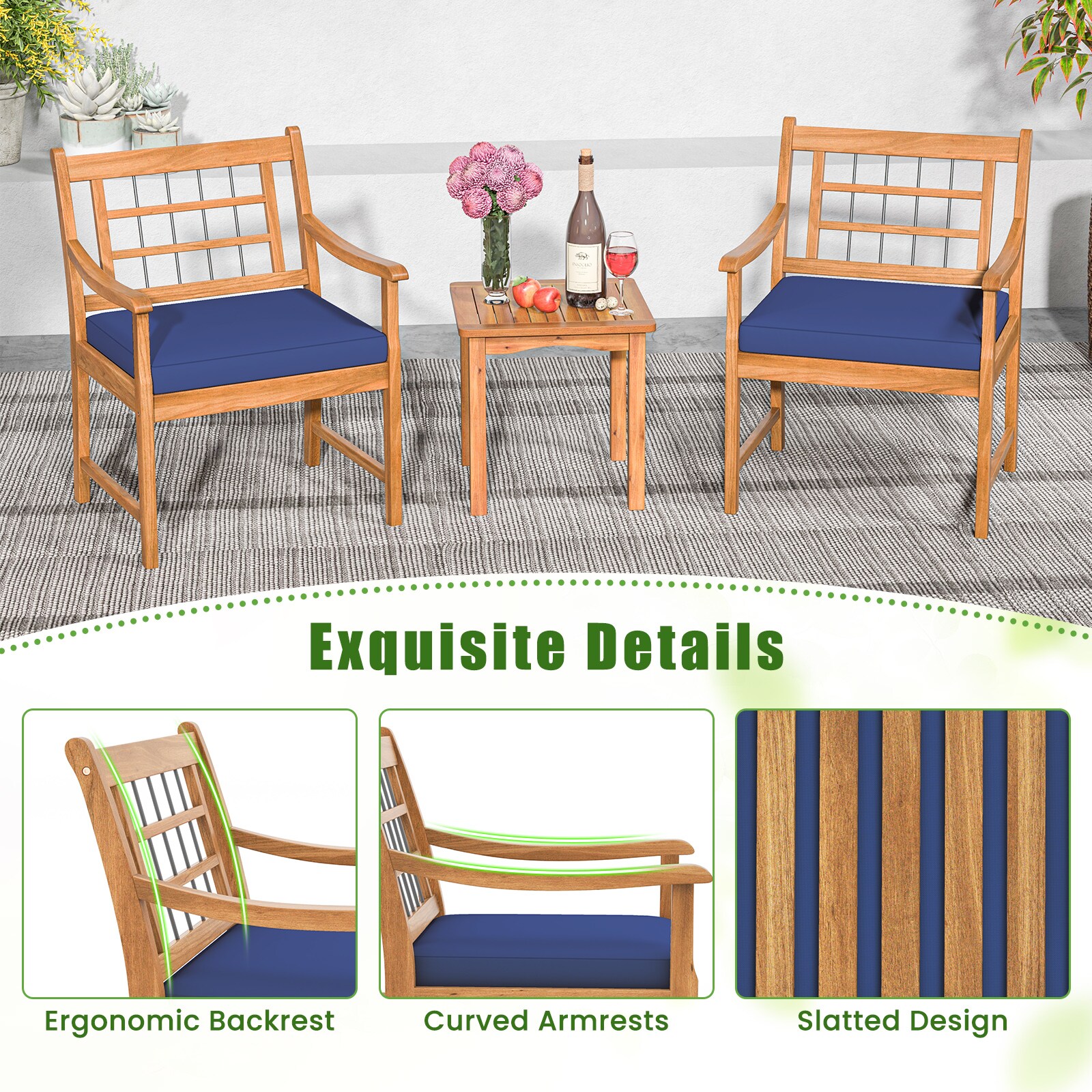 LIVIZA OUJ72587NY Patio-Conversation-Sets - View #5