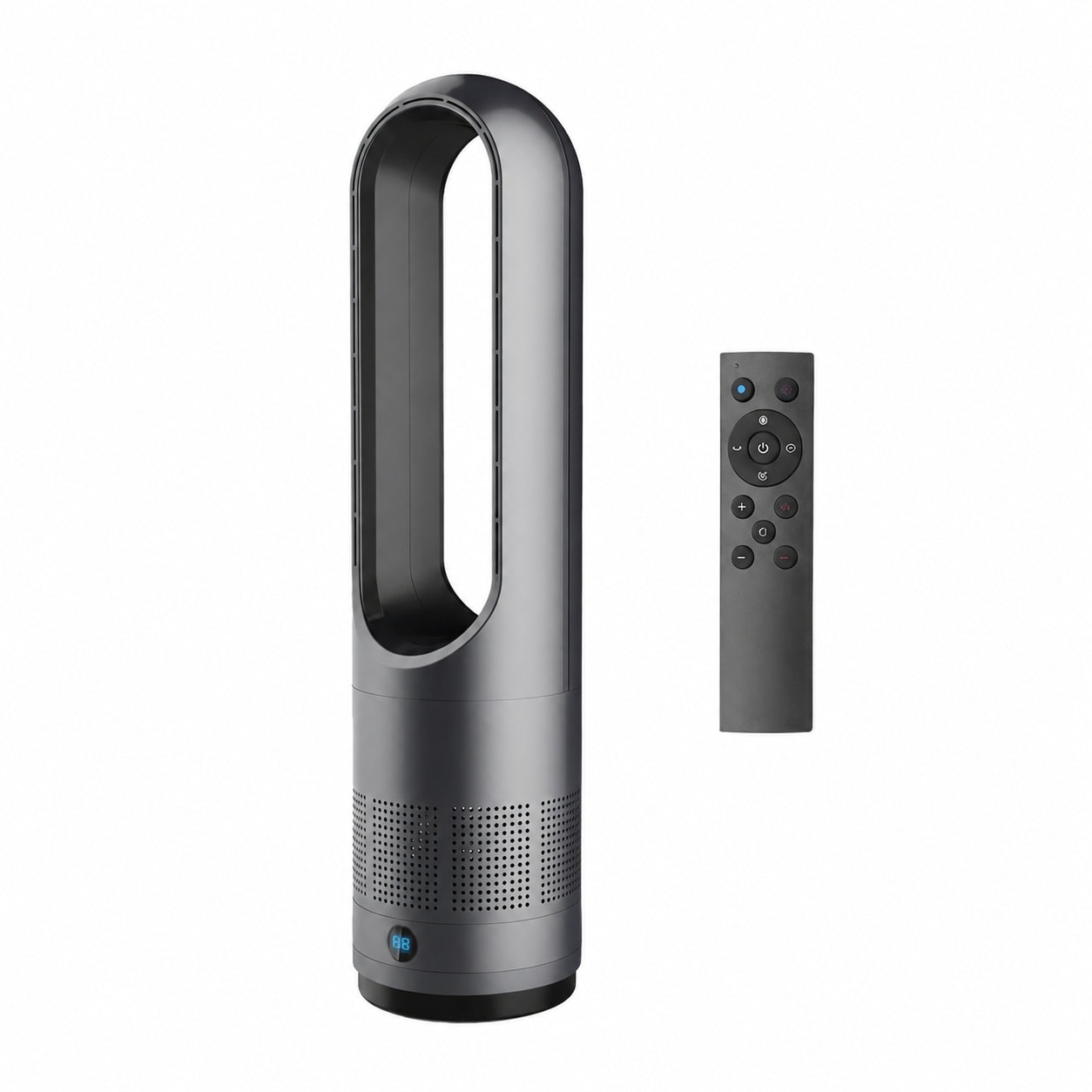 Aoibox  22 Inch Bladeless Heater Fan 2 in 1 Heating Cooling Tower Fan with 80 Oscillation 8 Speeds 3 Heat Levels 9H