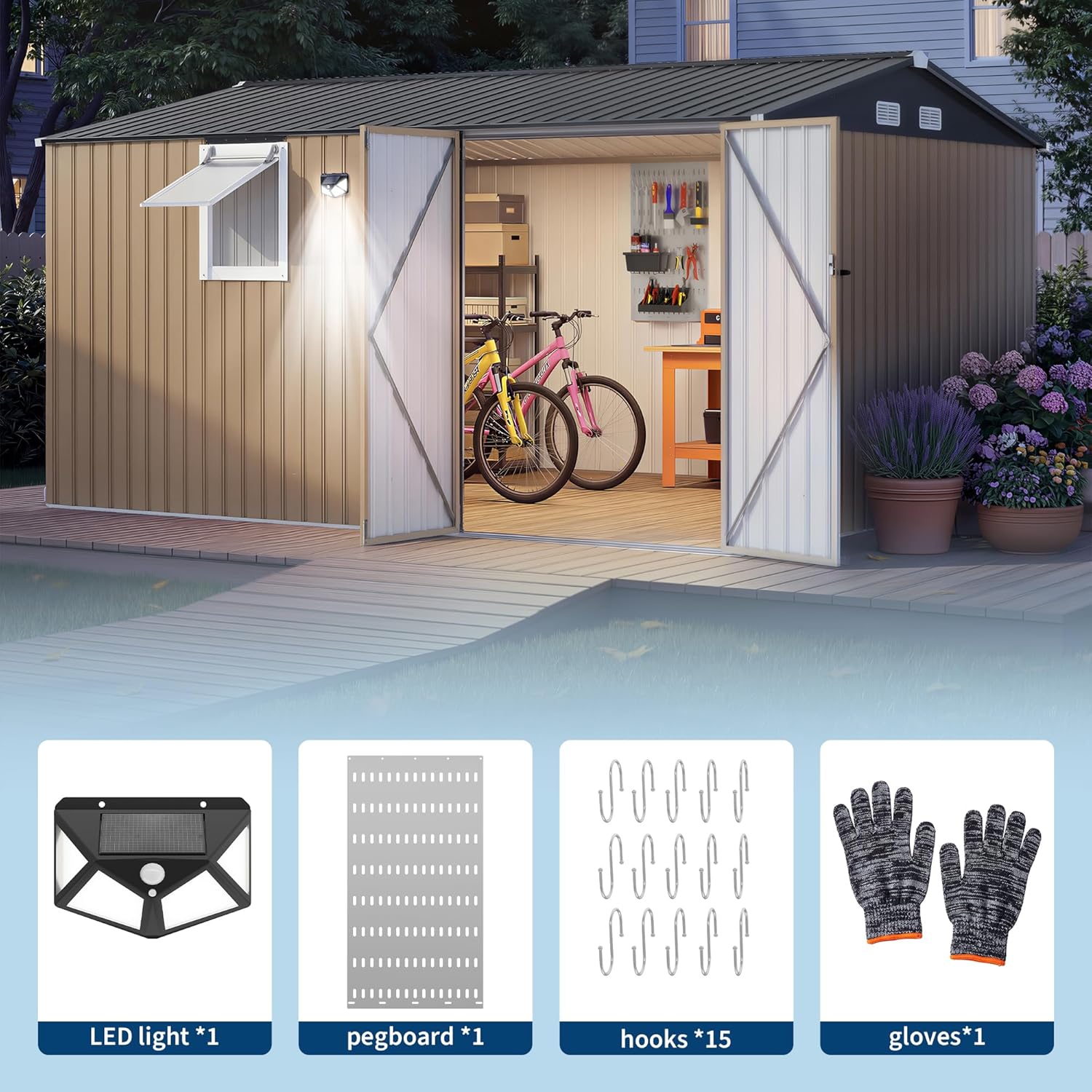 GAOMON CQC-K7ZVPCNTCZX Metal-Storage-Buildings-Sheds - View #8