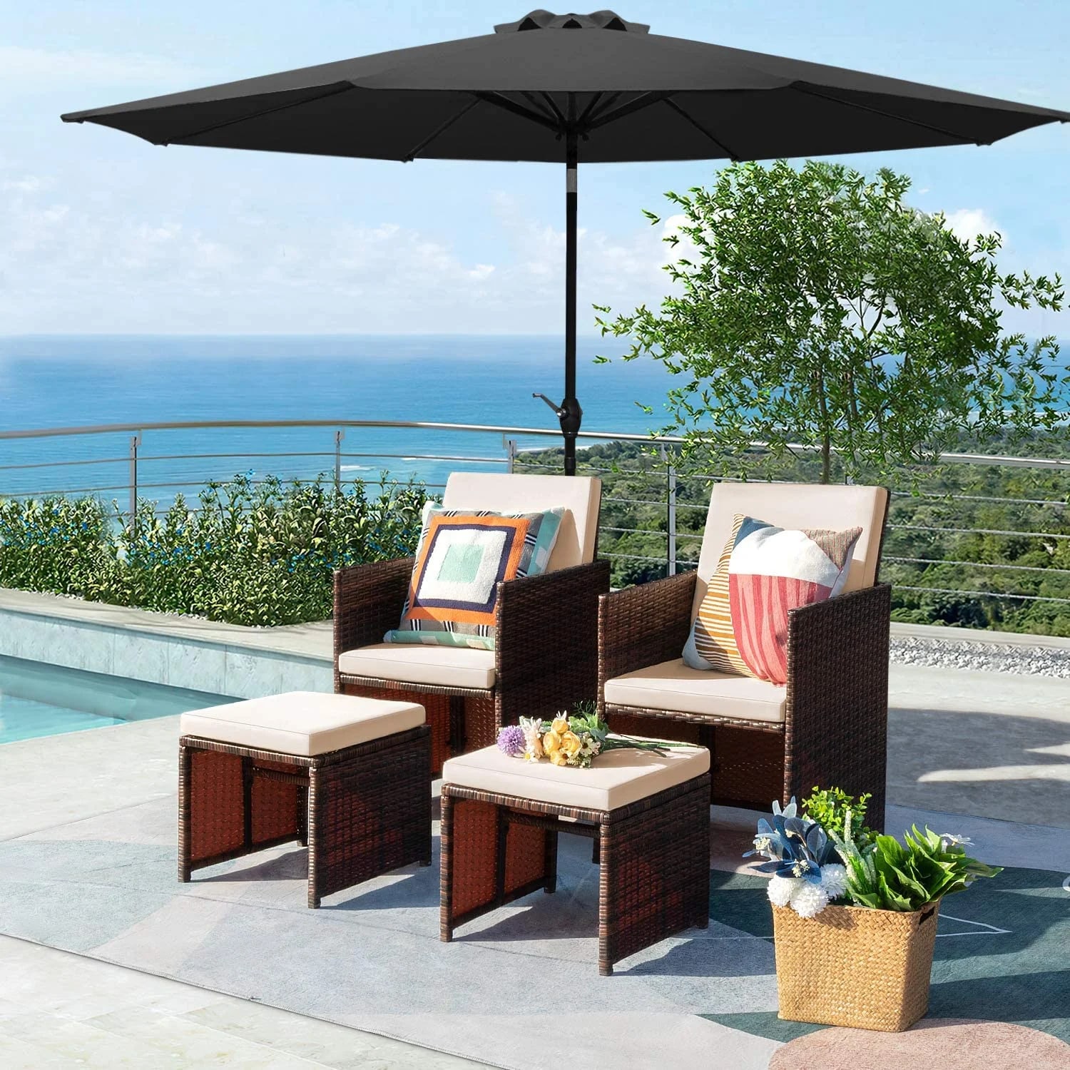Vineego LS-LCRF2C2F-BG9220 Patio-Conversation-Sets - View #2
