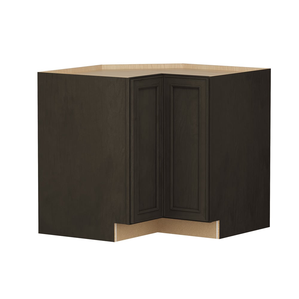 Shenandoah Irvington 36-in W x 34.5-in H x 24-in D Slate Stained L-Shaped Corner Base Fully Assembled Cabinet Recessed Panel Miter