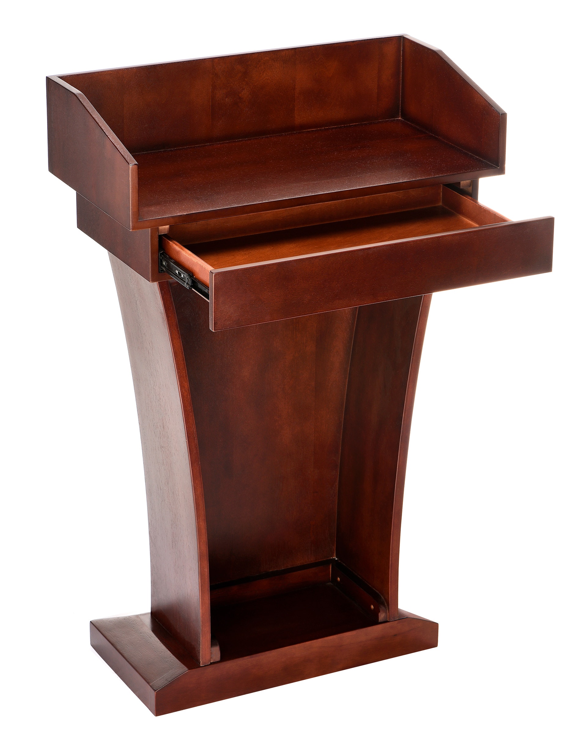 AdirOffice Cherry Wood Stand-Up Podium Lectern with Drawer in the ...