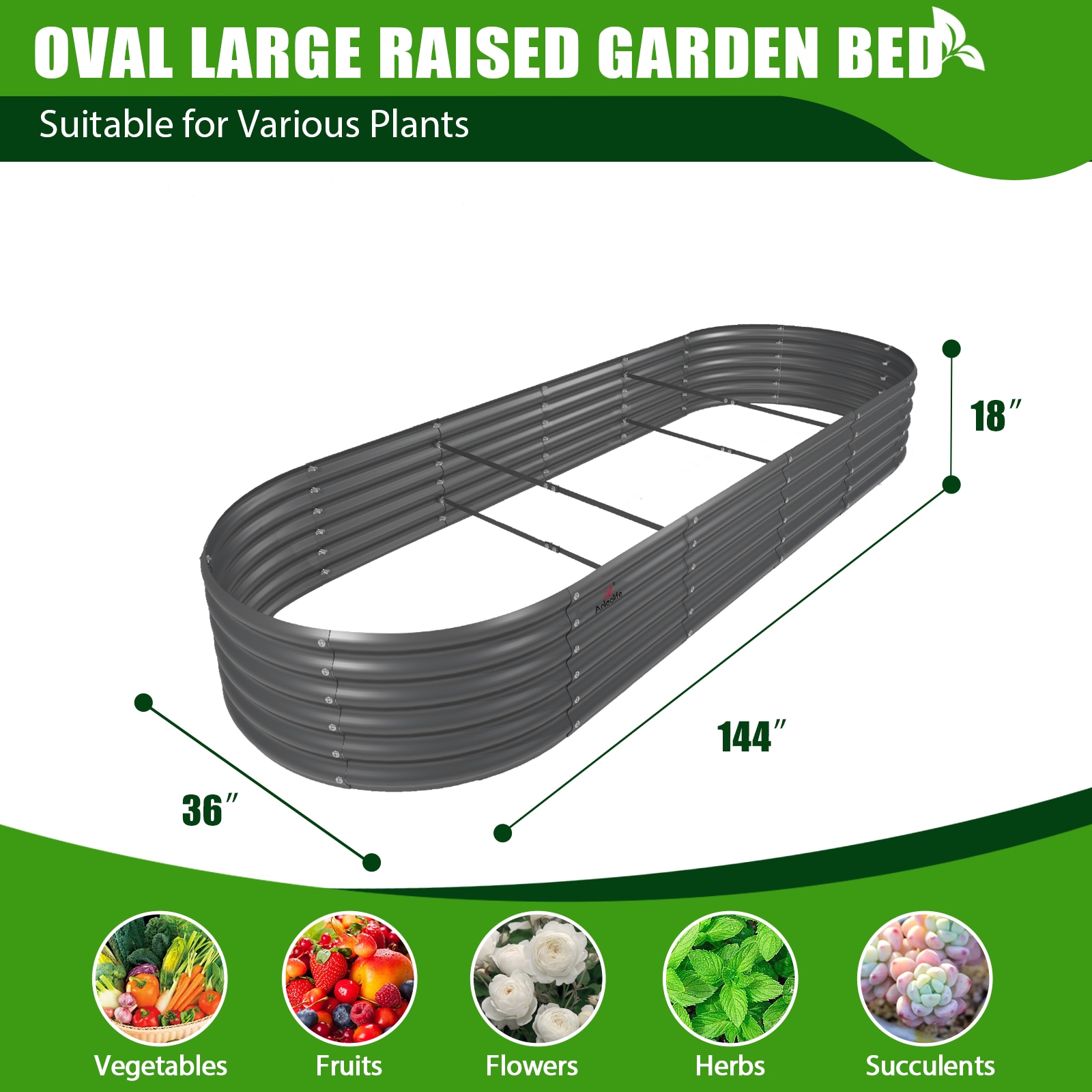 Zeus & Ruta 840GARBED-14 Raised-Garden-Beds - View #2