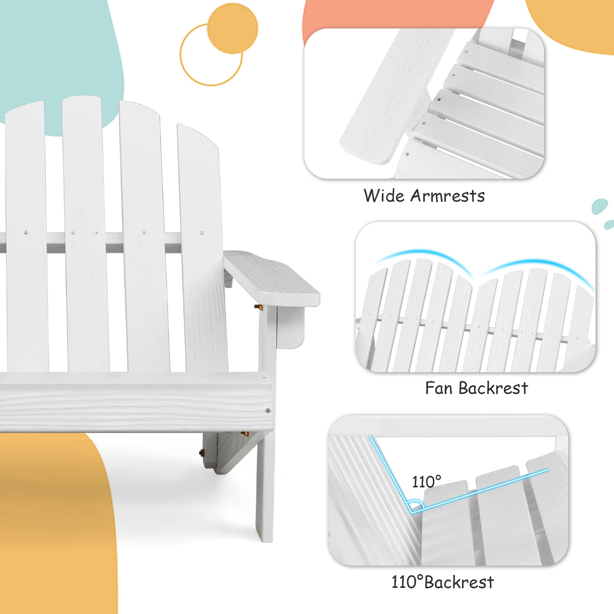 Costway NP11088WH Patio-Chairs - View #6