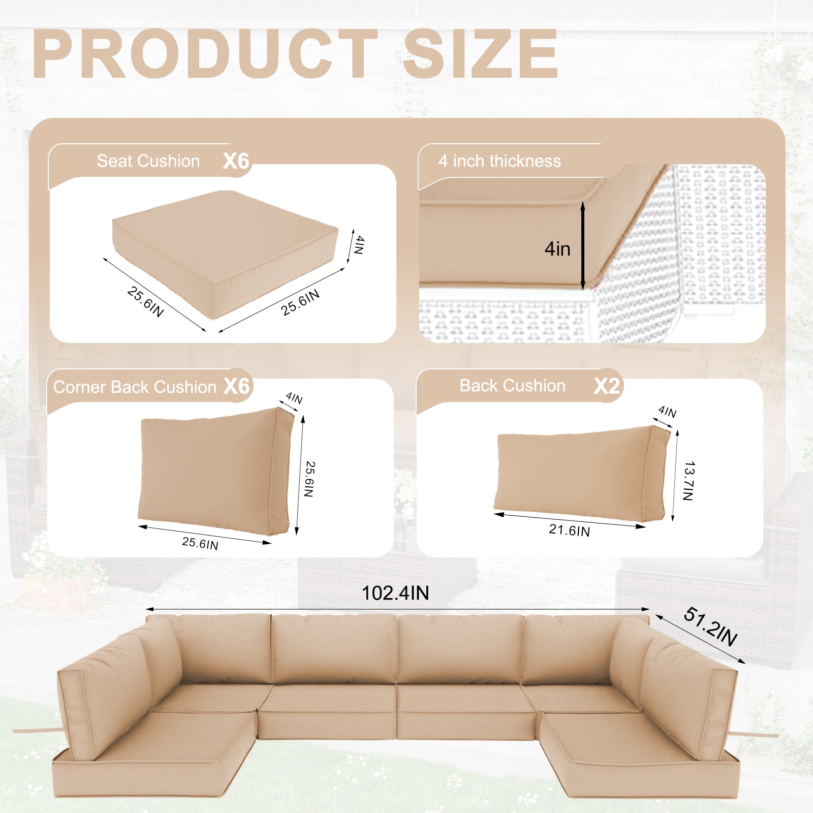 XXLYY 14JIANTAO15 Patio-Furniture-Cushions - View #2