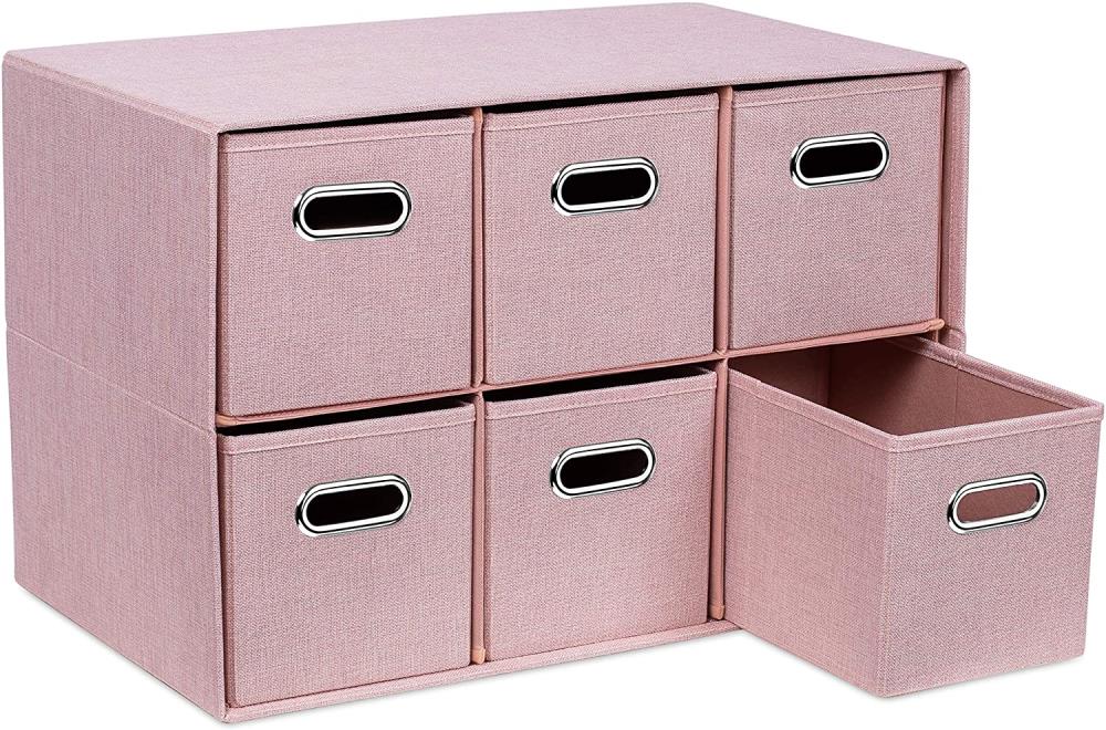Nestl 6 PC Cube Storage Organizer for Bedroom - Box Storage Cuber