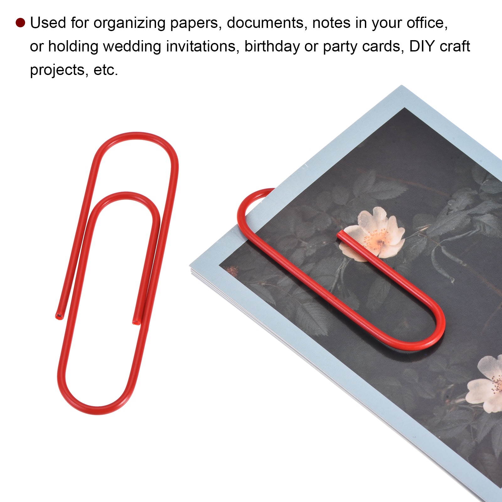 Unique Bargains Paper Clips Large Size 3.9 Inch Vinyl Coated to Prevent ...