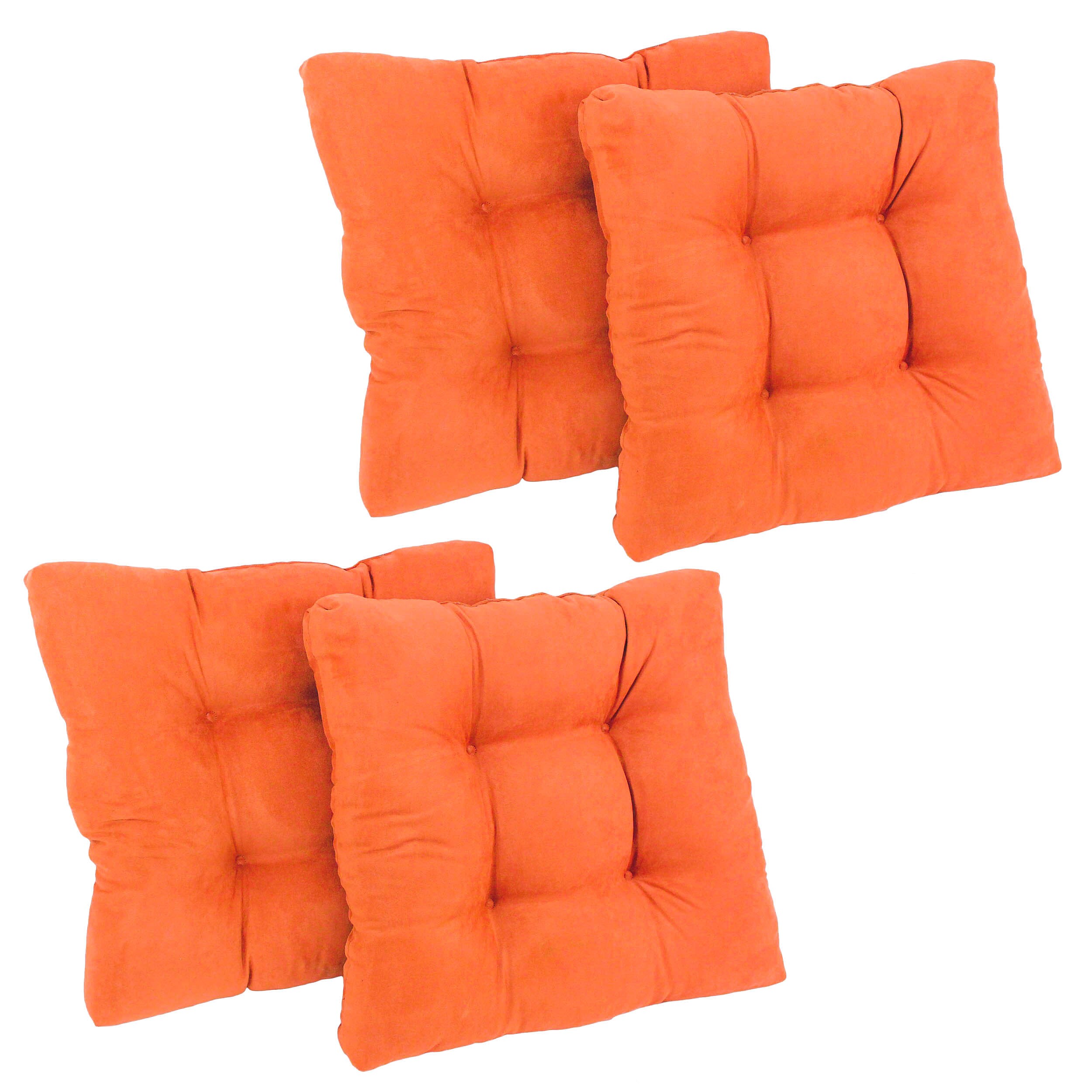 Blazing Needles 94005-4CH-MS-TD Tangerine Dream Solid Chair Cushion