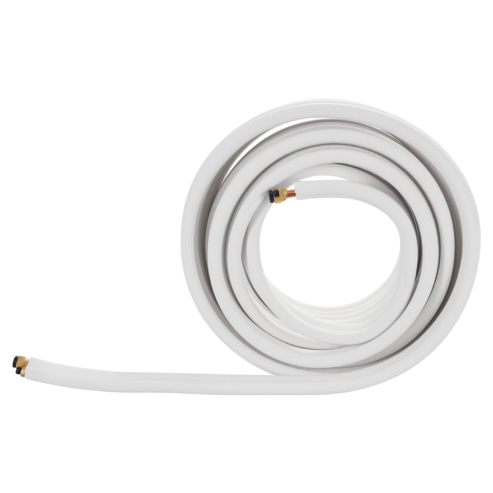 GIVIMO Mini Split Line Set 50-ft 1/4-in and 3/8-in OD Copper Tubing Insulated Pipe with Flared Nuts and Fittings for Mini Split Air Conditioner and Heat Pump