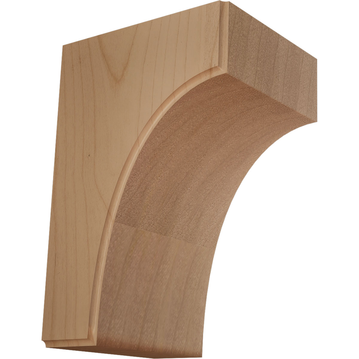 Ekena Millwork BKTW05X04X06CVAL Clarksville 5-1/4-in x 4-in x 6-in Alder Wood Standard Bracket
