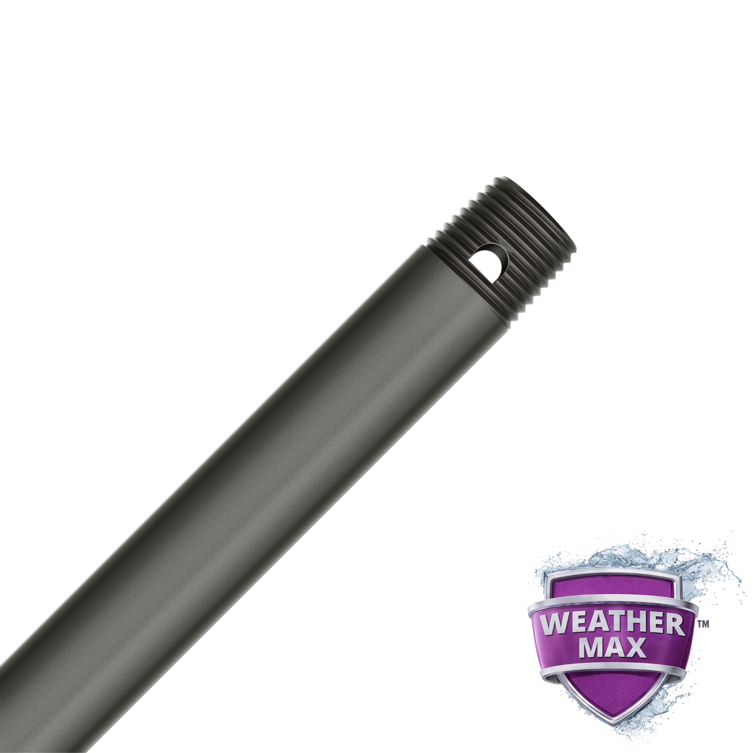 Hunter 99755 WeatherMax Universal 12-in Noble Bronze Steel Indoor/Outdoor Angle Mount Capable Ceiling Fan Downrod
