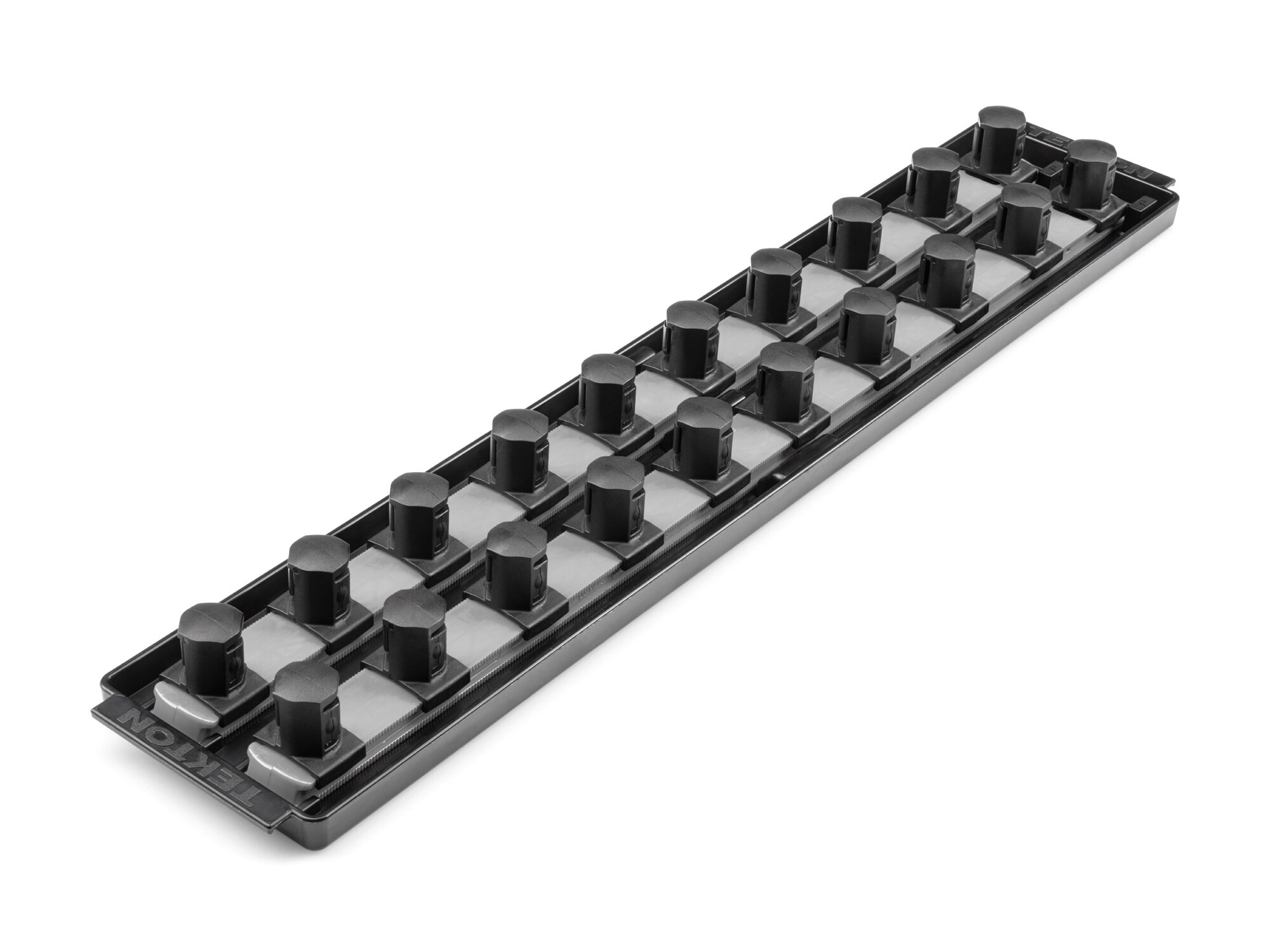 TEKTON OST33320 Plastic Socket storage - 3/4 in drive x 18 inch socket rails with 20 clips