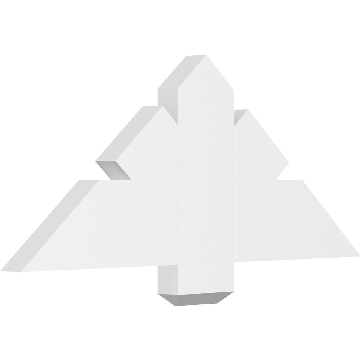 Ekena Millwork GBP036X15X0206KEN00 Kennewick White PVC Gable bracket