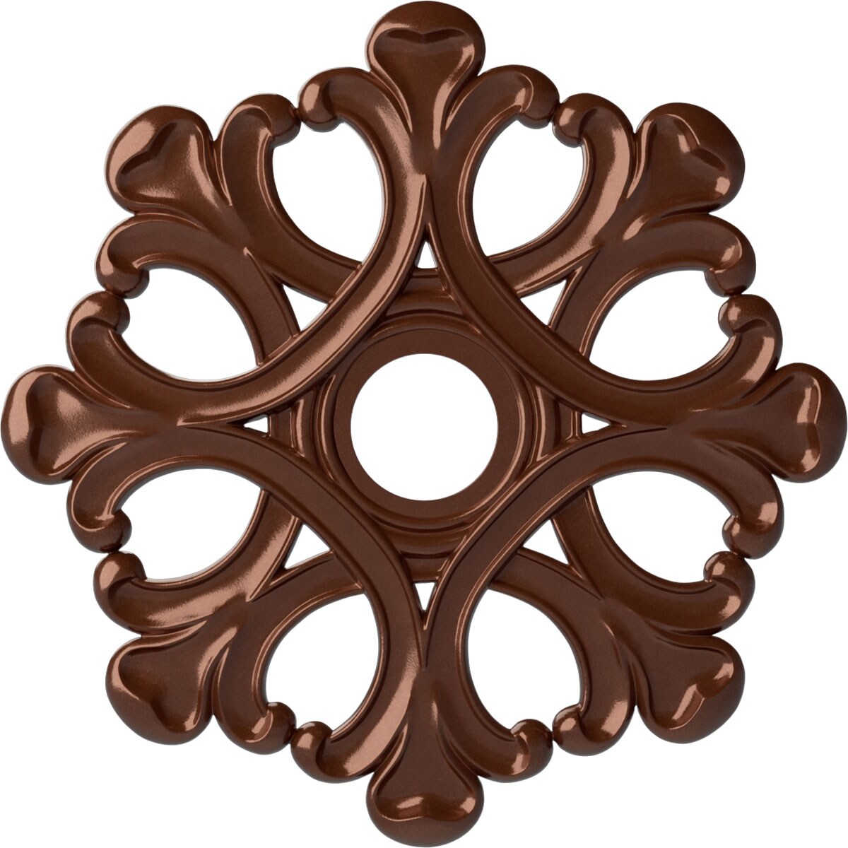 Ekena Millwork CM20ANCPS Angel 20.875-in W x 20.875-in L Painted Copper Penny Polyurethane Whole Ceiling Medallion