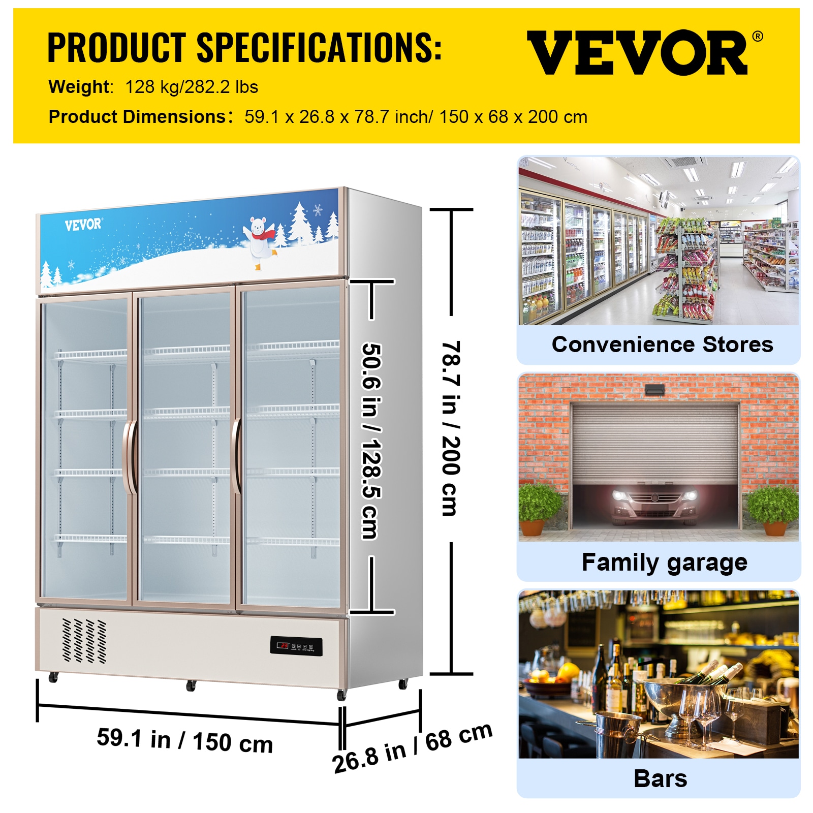 VEVOR SMB35CUFT110V9T8GV1 Commercial-Refrigerators - View #8
