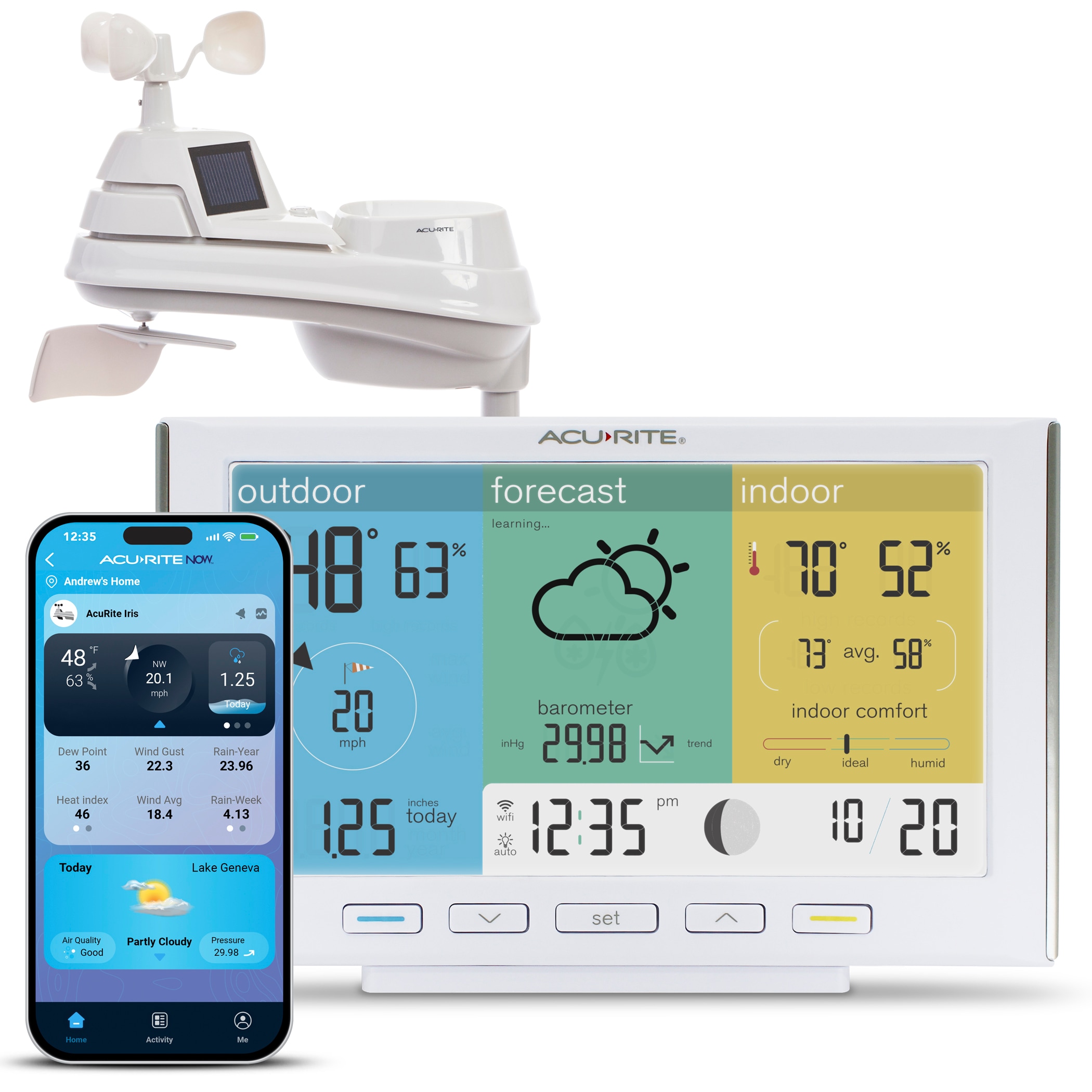 AcuRite Digital Weather Station Wireless Outdoor Sensor with Temperature Rainfall Humidity
