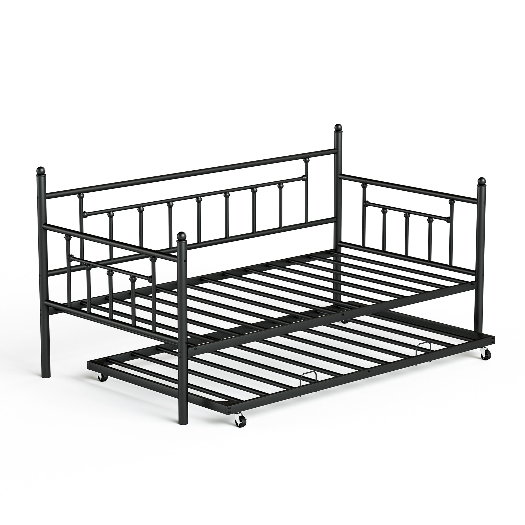 Bybafun YD4800019 Black Twin Metal Bed frame Bed