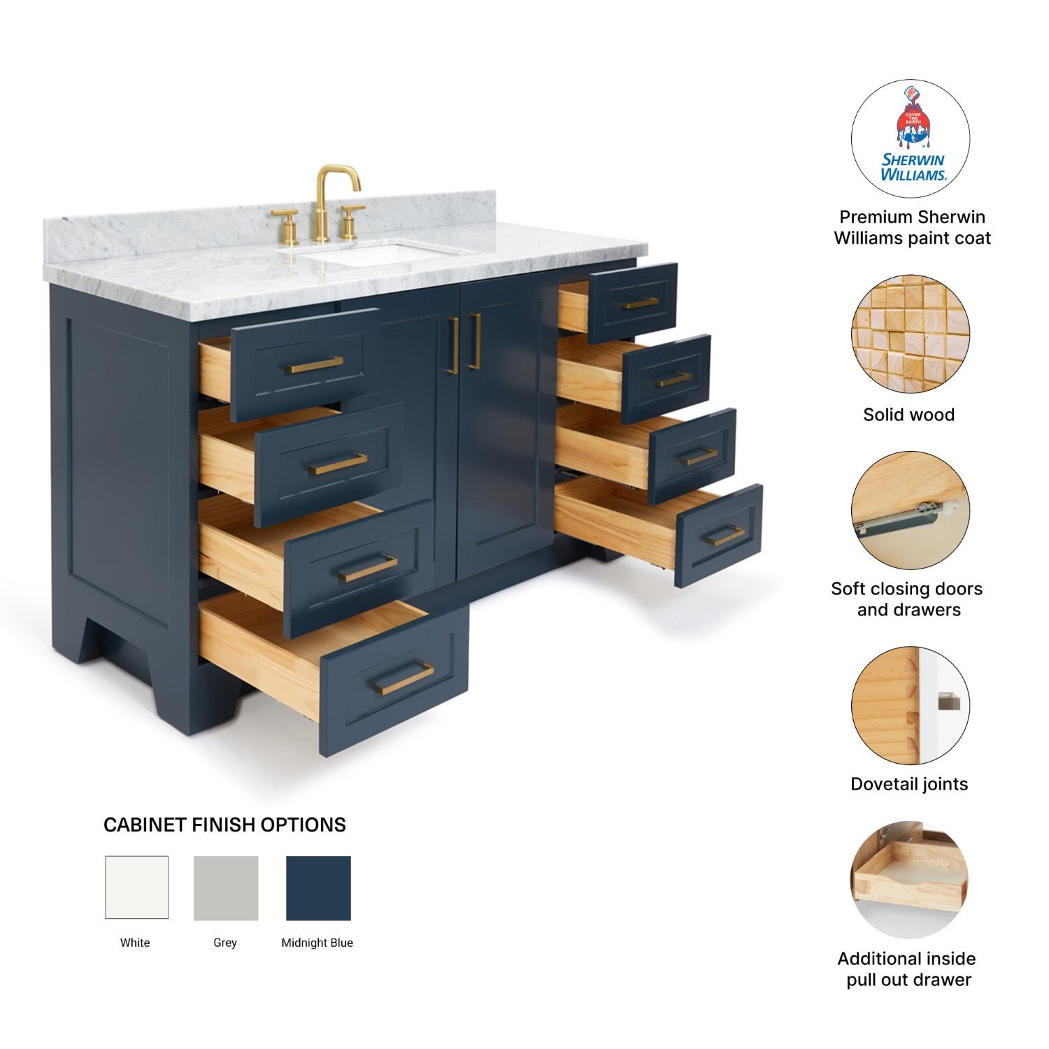ARIEL Q061SCWRVOMNB Bath-Vanity-Combo - View #5