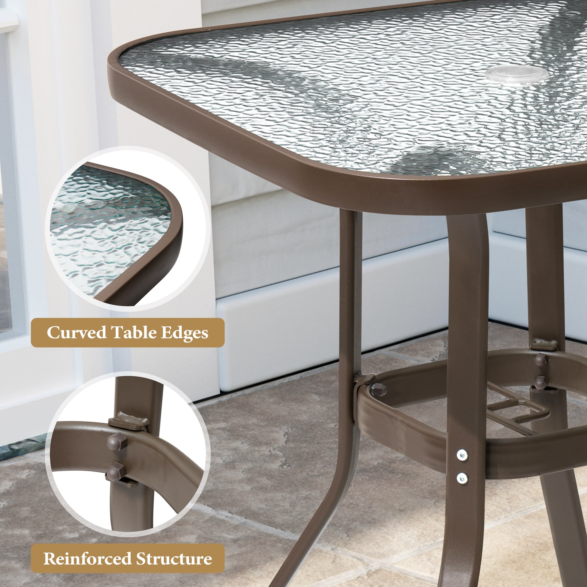 Crestlive Products CL-TB005BRN Patio-Tables - View #5