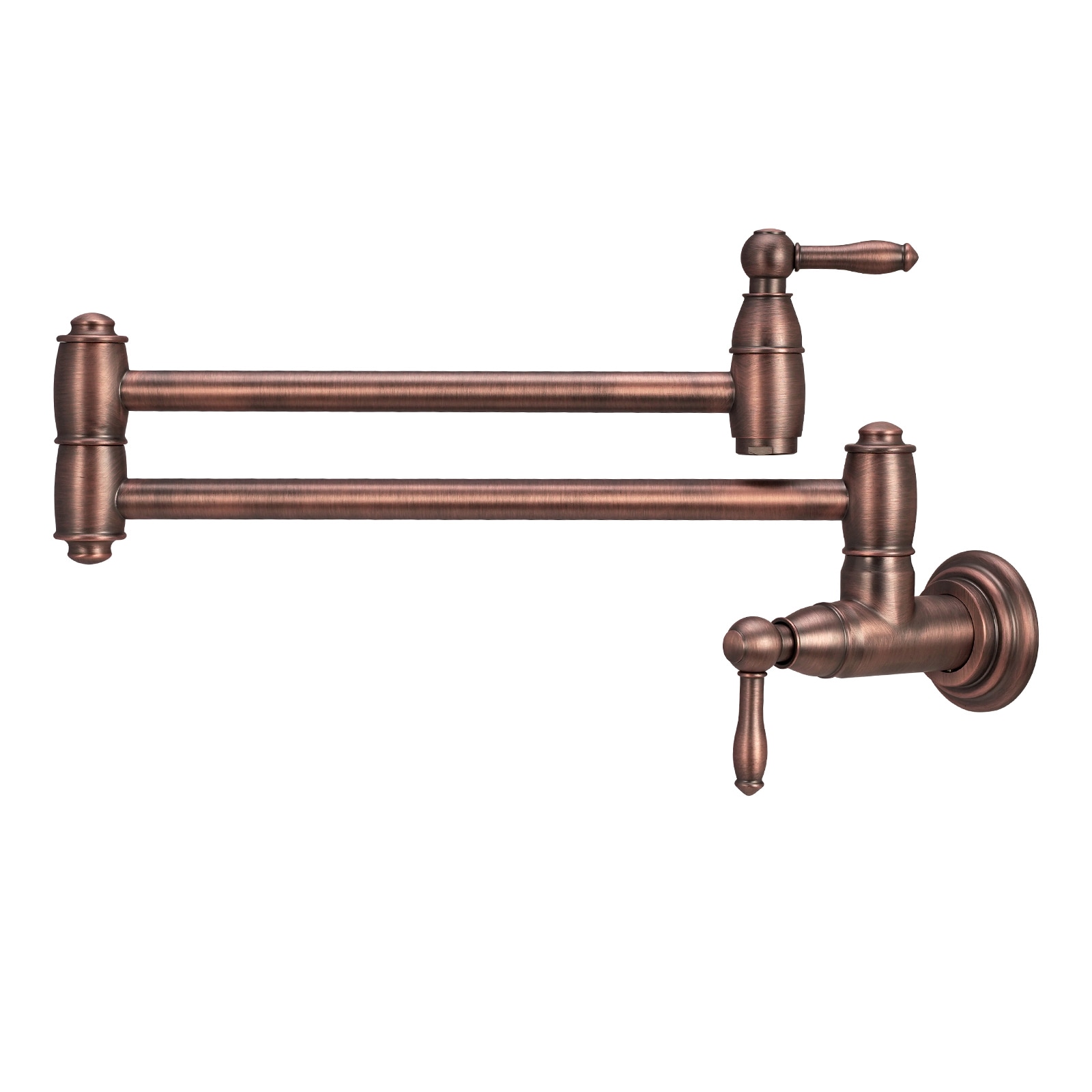 Akicon AK288-AB Antique Bronze Double Handle Wall-mount Pot Filler Kitchen Faucet