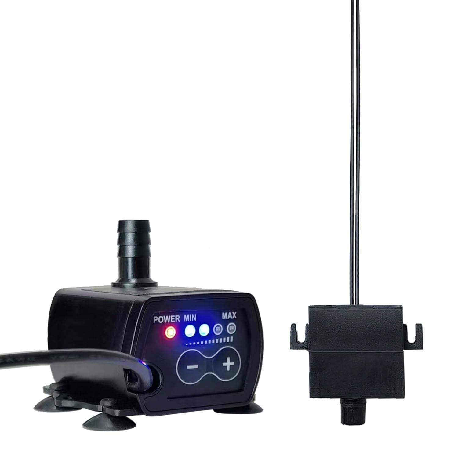 Phyfalip  Automatic Small Sump Pump with Water Level Sensor 13FT Lift 4 Level Flow Control Quiet Submersible Pump for Dehumidifier HVAC Air