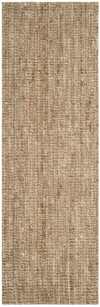 Safavieh NF447N-216 Natural Fiber Bellport 2 x 16 Jute Natural/Ivory Solid Coastal Runner