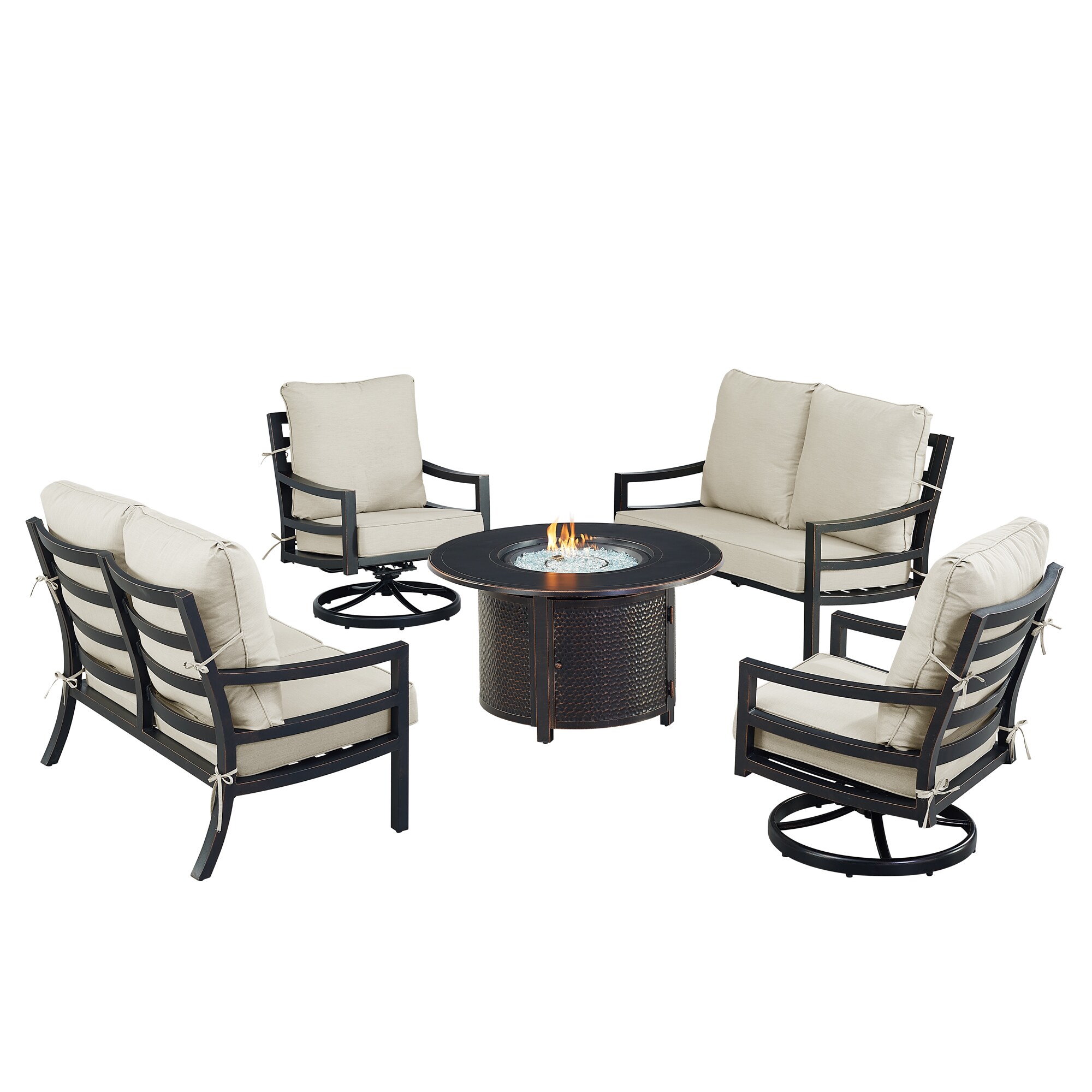 Oakland Living HUDSON2LS2CHMATERALG Patio-Conversation-Sets - View #2