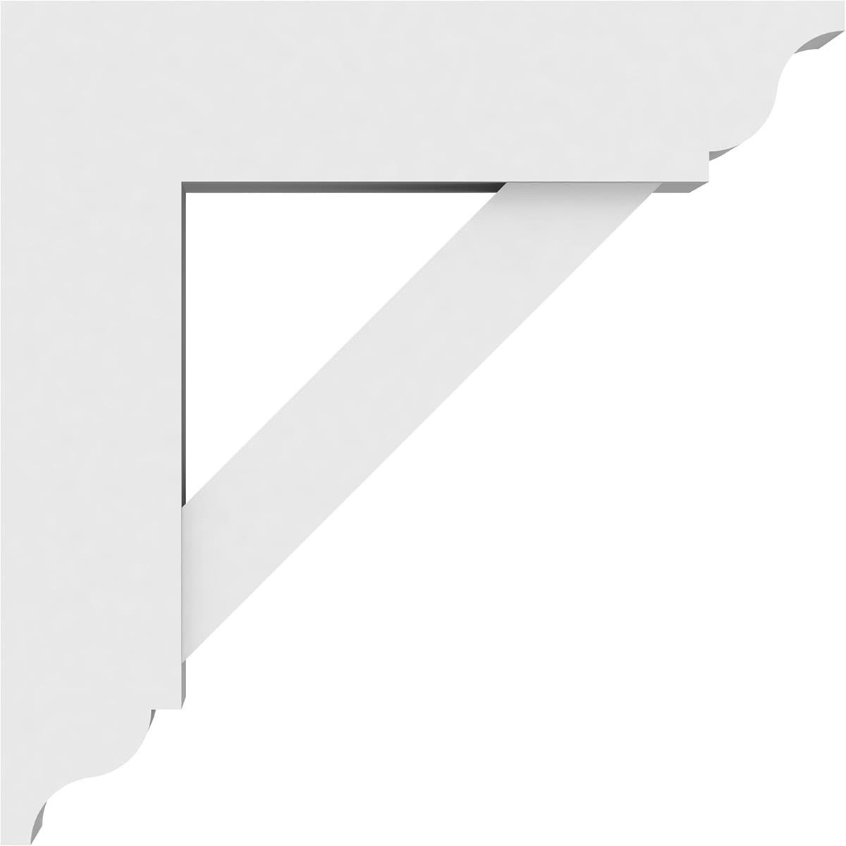 14" White PVC Traditional Decorative Bracket