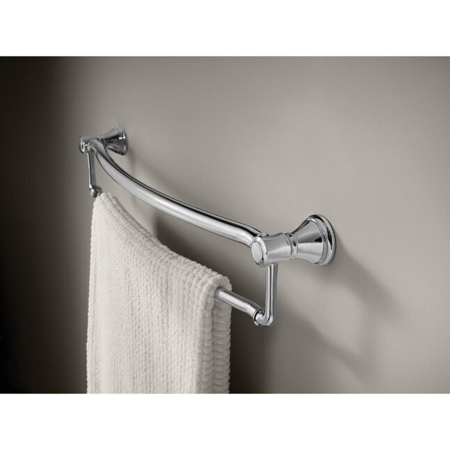 Delta Traditional 24-in Polished Chrome Wall Mount Grab Bar Delta Traditional 24-in Polished Chrome Wall Mount Grab Bar