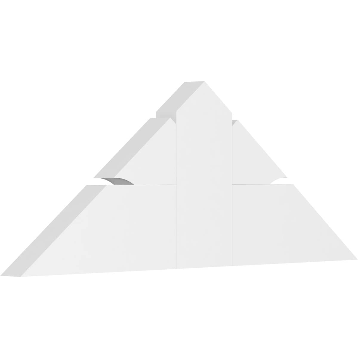 Ekena Millwork GBP036X14X0206RIC00 Richland White PVC Gable bracket