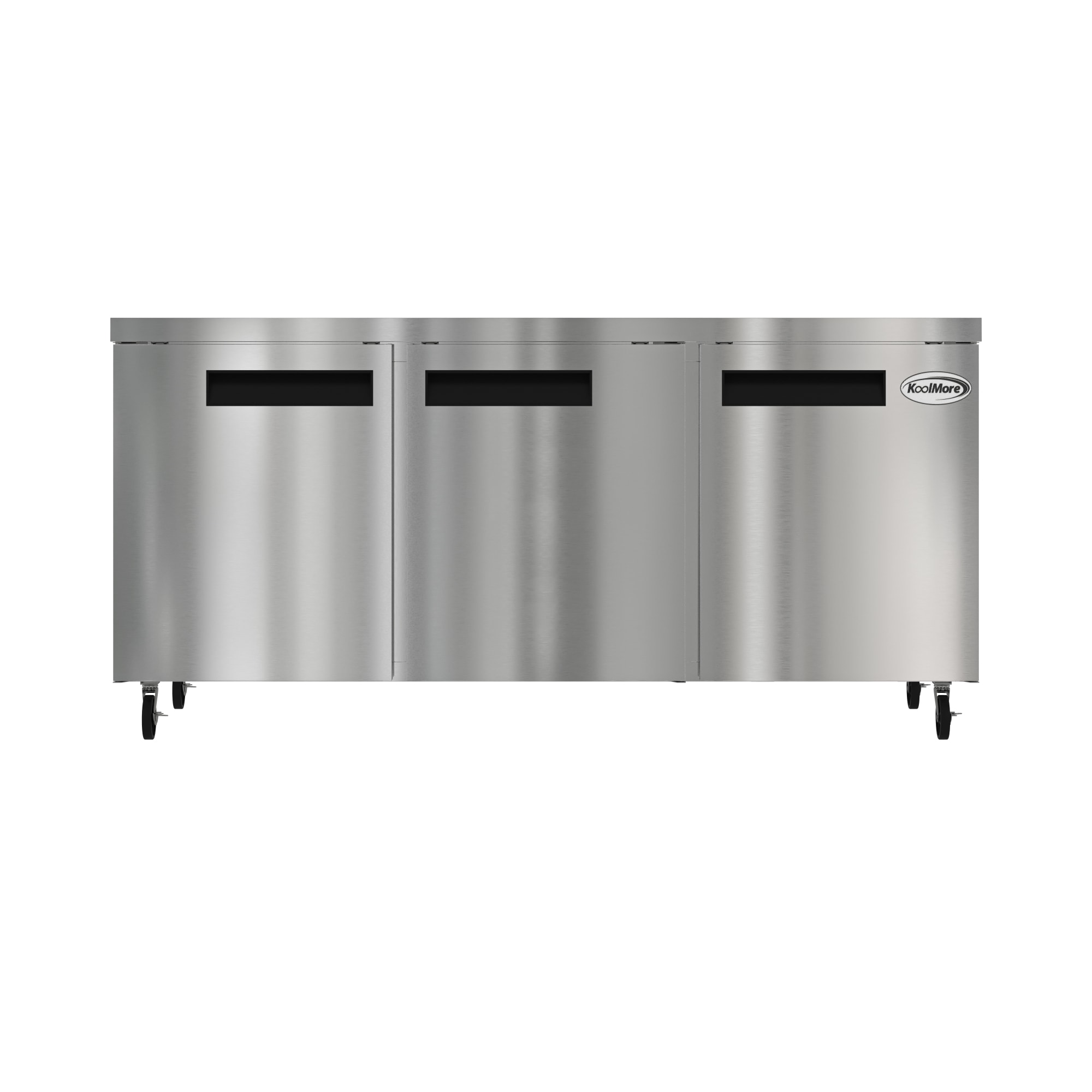 KoolMore KM-UCR-3DSS 72 in. Three Door 17-cu ft Commercial Refrigerators 3 Stainless steel -Door Undercounter ( Stainless-Steel )