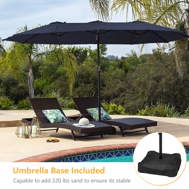 GZMR 15-ft Market Patio Umbrella with Base in the Patio Umbrellas department at Lowes.com Gzmr 15-Ft Market Patio Umbrella With Base In The Patio Umbrellas Department At Lowes.Com