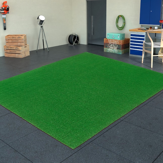 mat Serena Tragisch Ottomanson 10-ft x 7-ft Indoor or Outdoor Artificial Grass at Lowes.com