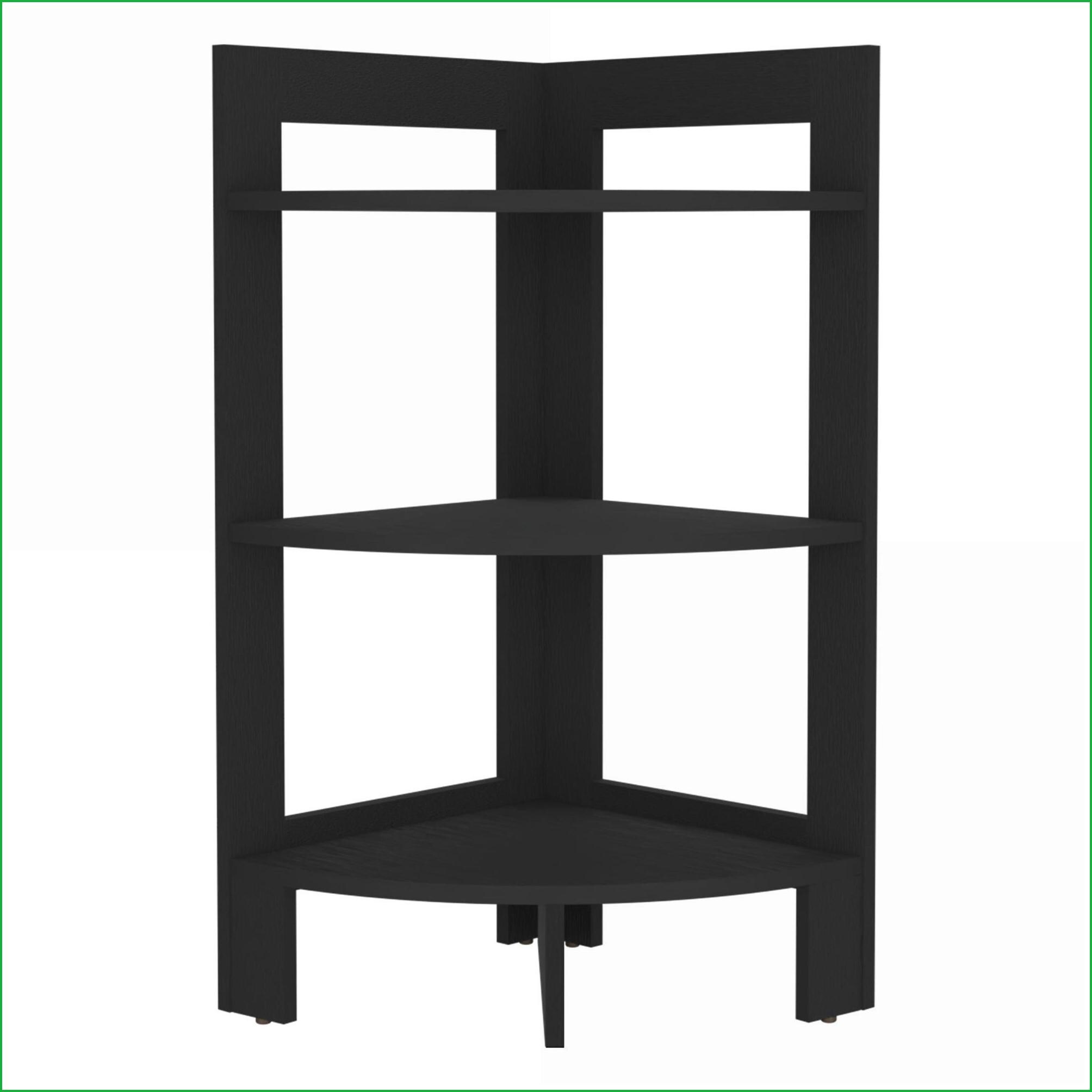 Watnature Space Saving Corner Coffee Table with 3 Tier Shelves amp Tray ...