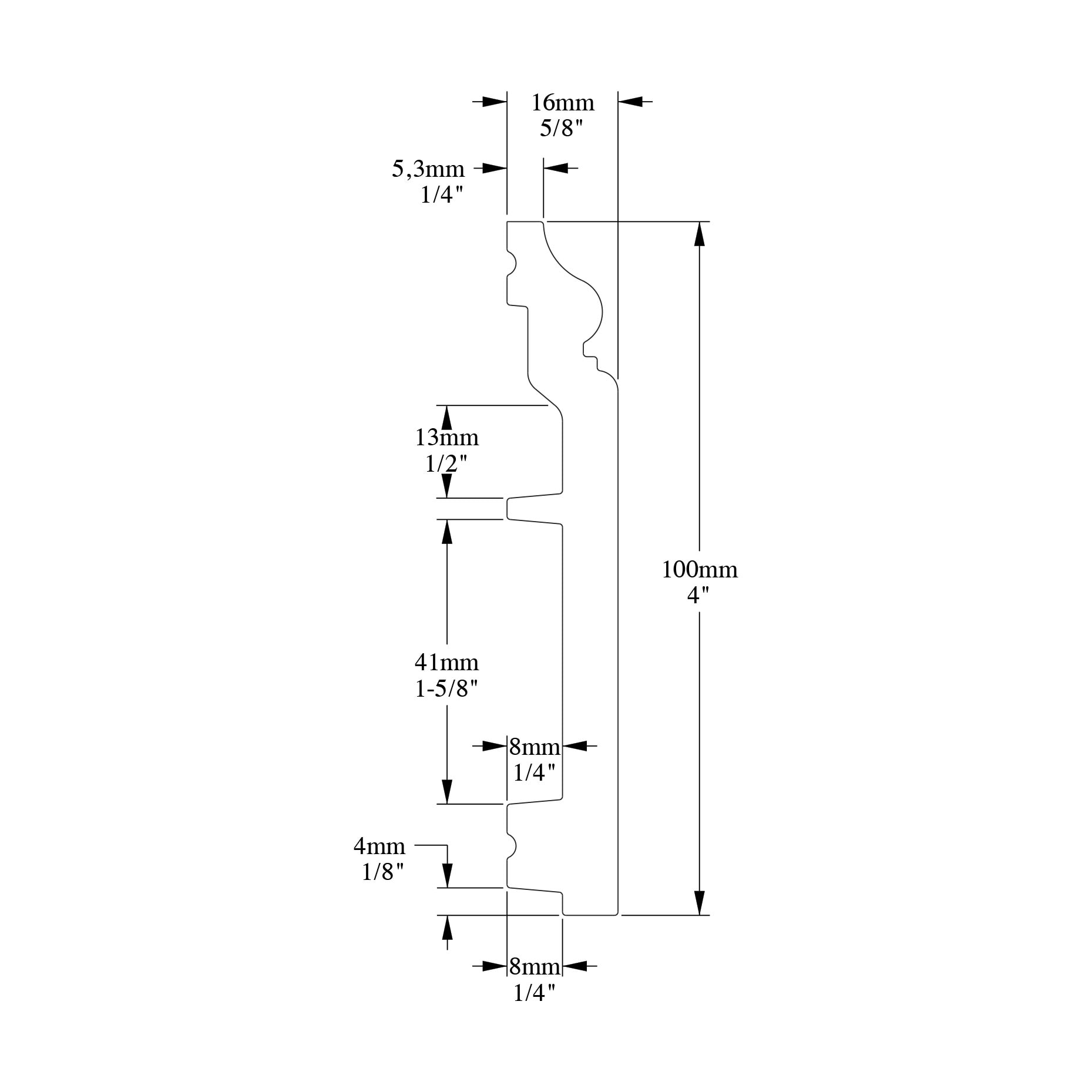 Orac Decor 5/8-in x 4-in x 6-1/2-ft Modern Primed Polystyrene Baseboard ...