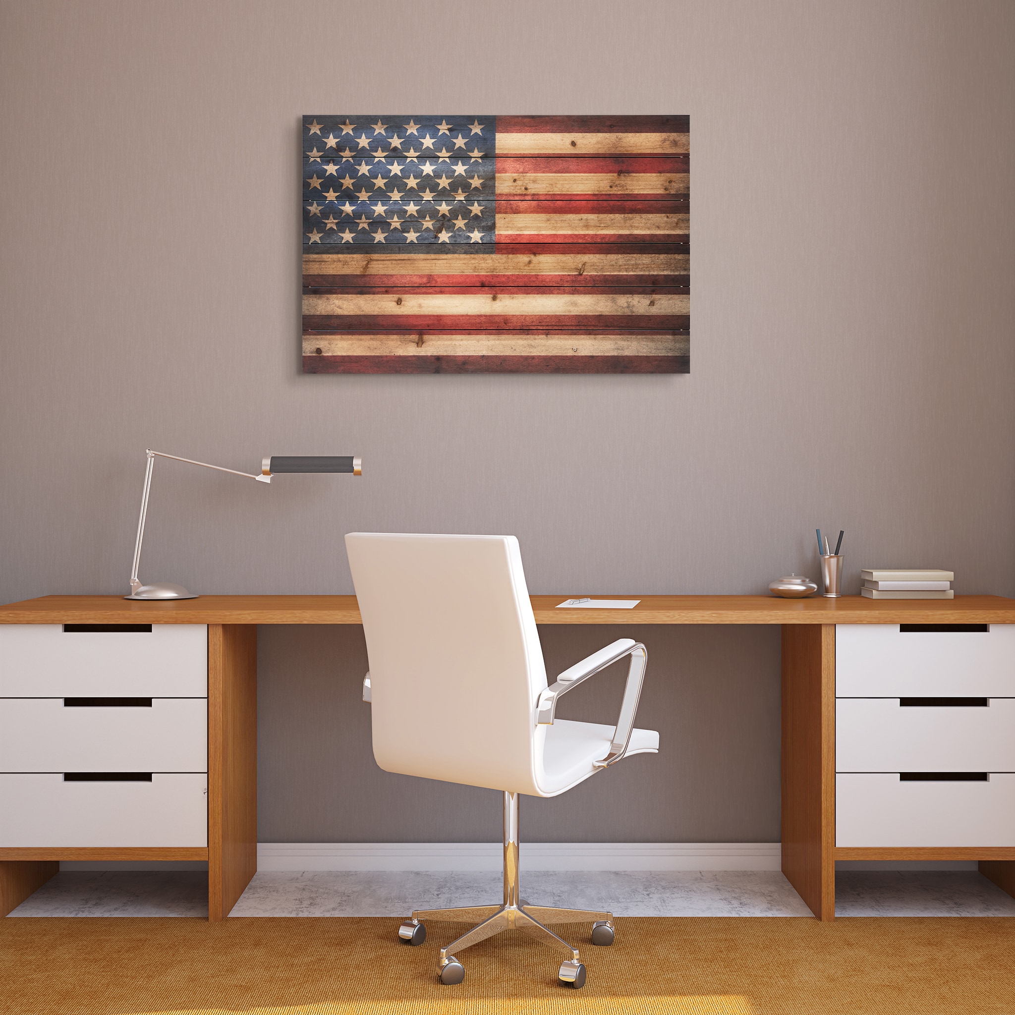 Empire Art Direct 24-in H x 36-in W Patriotic Wood Print at Lowes.com