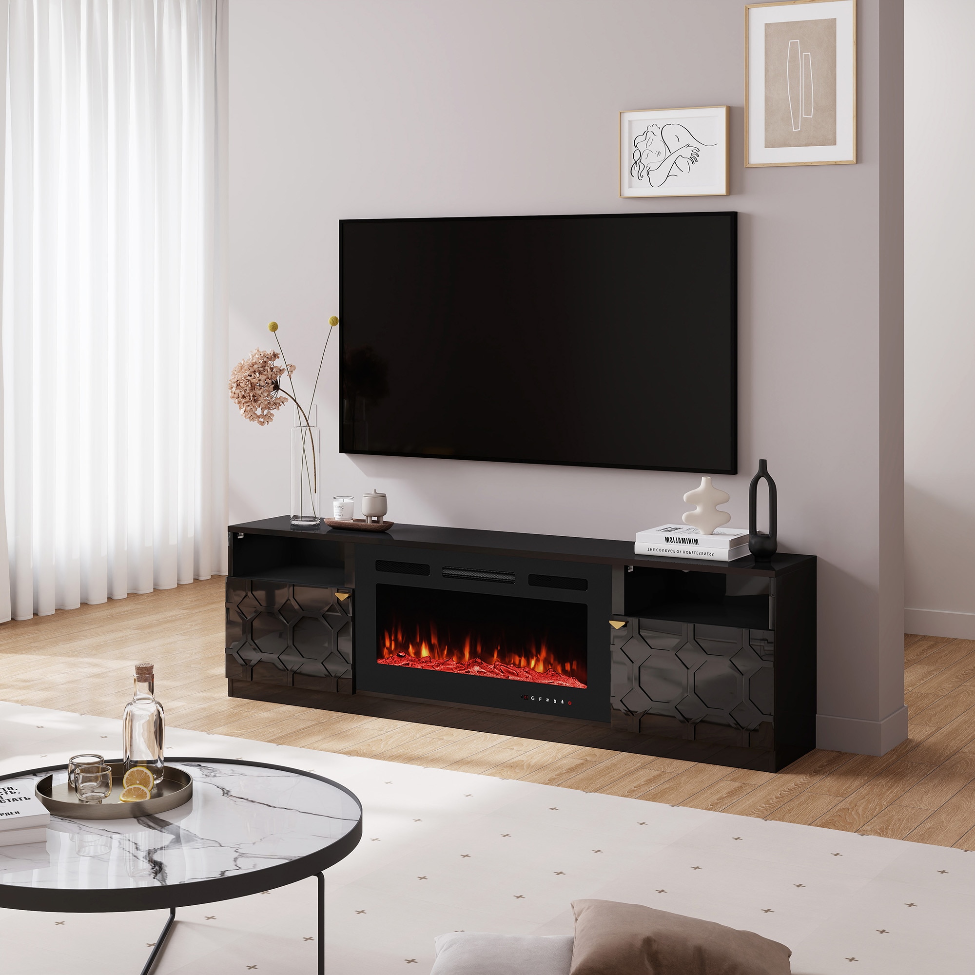 Clihome CL-JHTVB36-BK Electric-Fireplaces - View #3