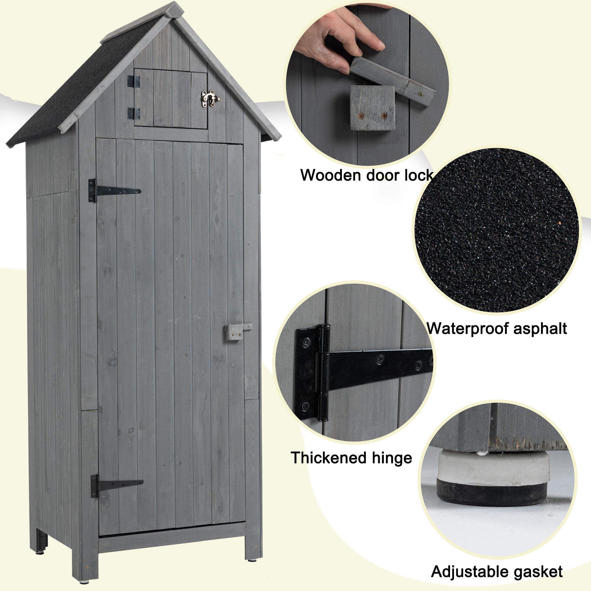 Forclover ALOR-ST346 Wood-Storage-Buildings - View #2