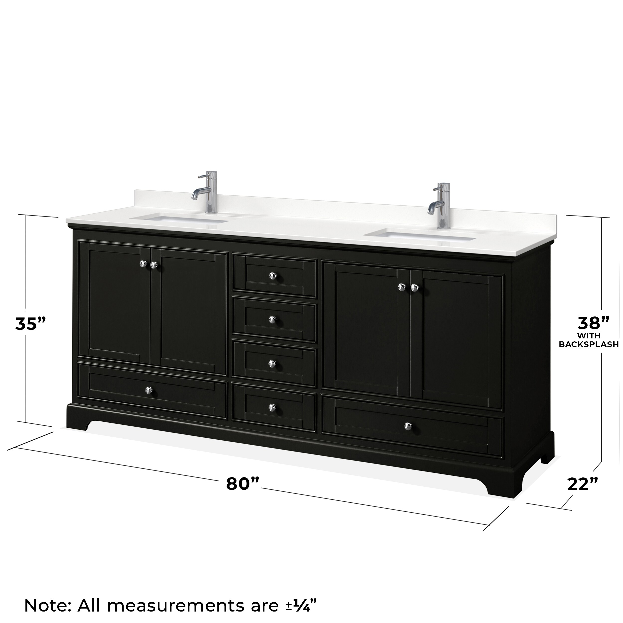 Wyndham Collection WCS202080DDEWQUNSM24 Bath-Vanity-Combo - View #5