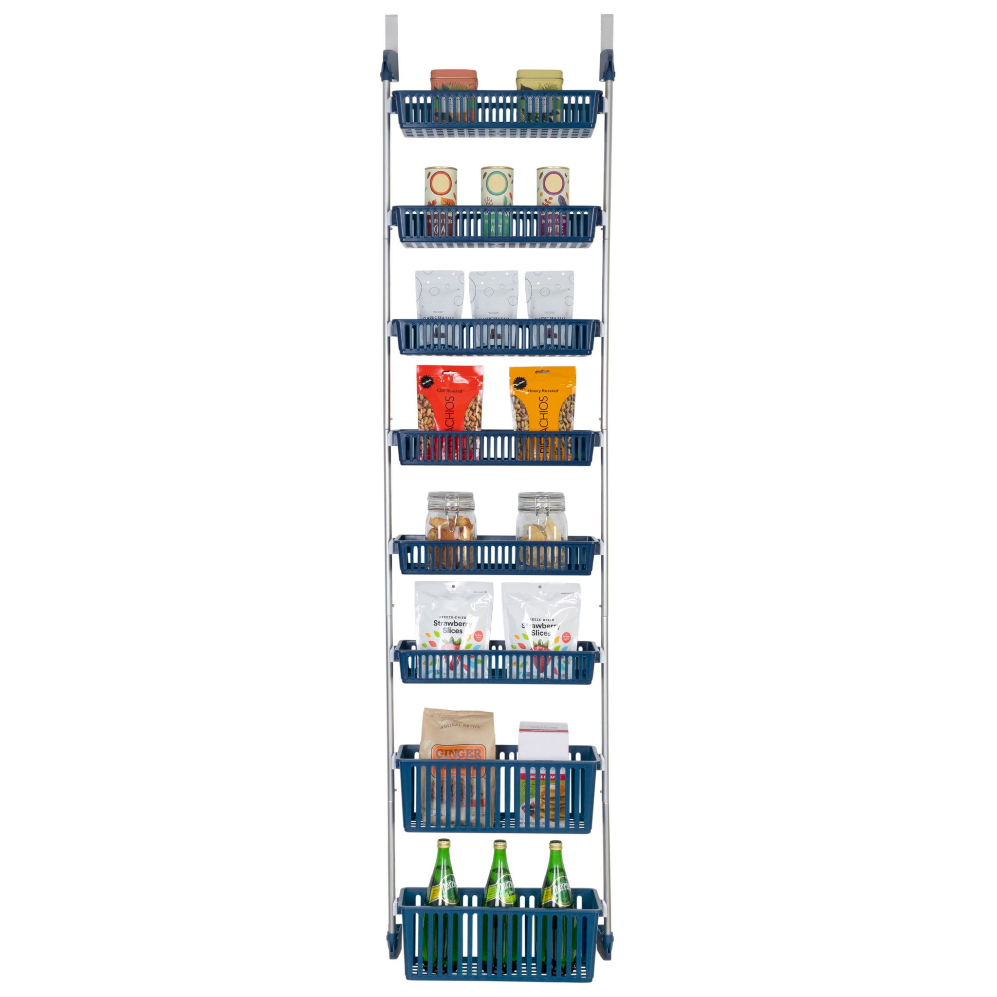 SPACLEAR Over the Door Pantry Organizer, 8-Tier Adjustable Pantry