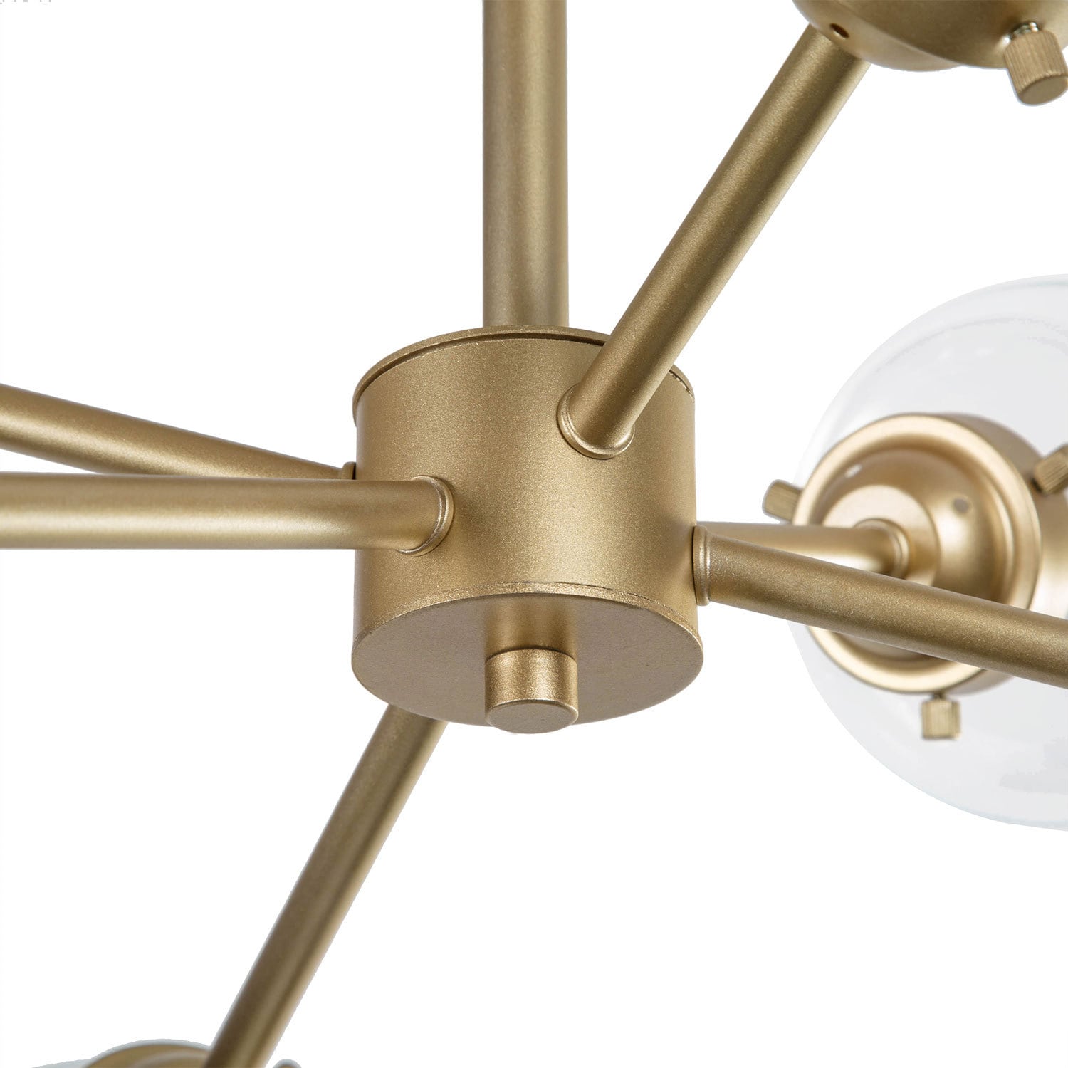 LNC Pursuit 6-Light Matte Gold and Clear Globe Glass LED Semi-Flush mount  light in the Flush Mount Lighting department at