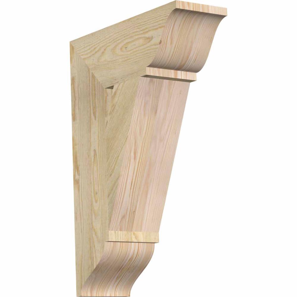 Ekena Millwork BKT06X18X26TRA01RDF Traditional traditional rough sawn 6-in x 18-in x 26-in Douglas fir Brown Wood Standard bracket