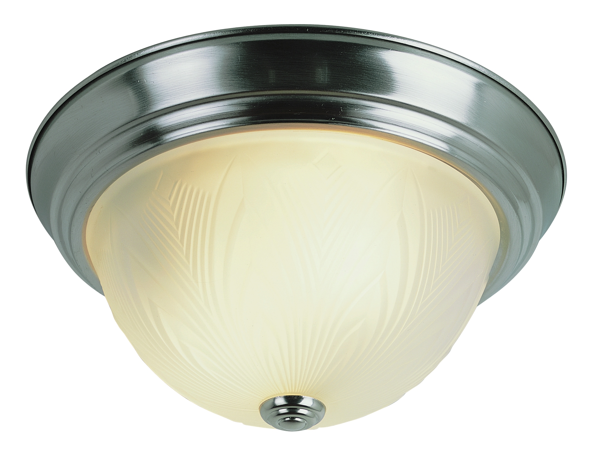 Trans Globe 58801 BN Del Mar 2-Light 13-in Brushed Nickel Flush Mount Light