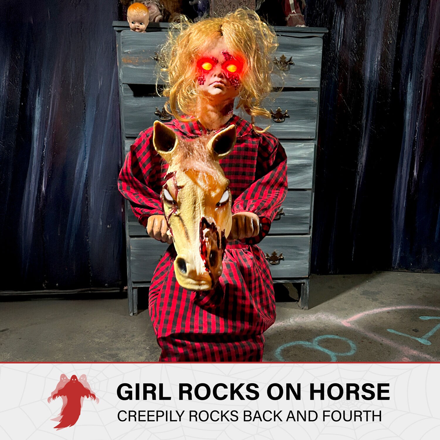 Haunted Hill Farm HHRCKHRSGRL-1FLSA Halloween-Animatronics - View #6