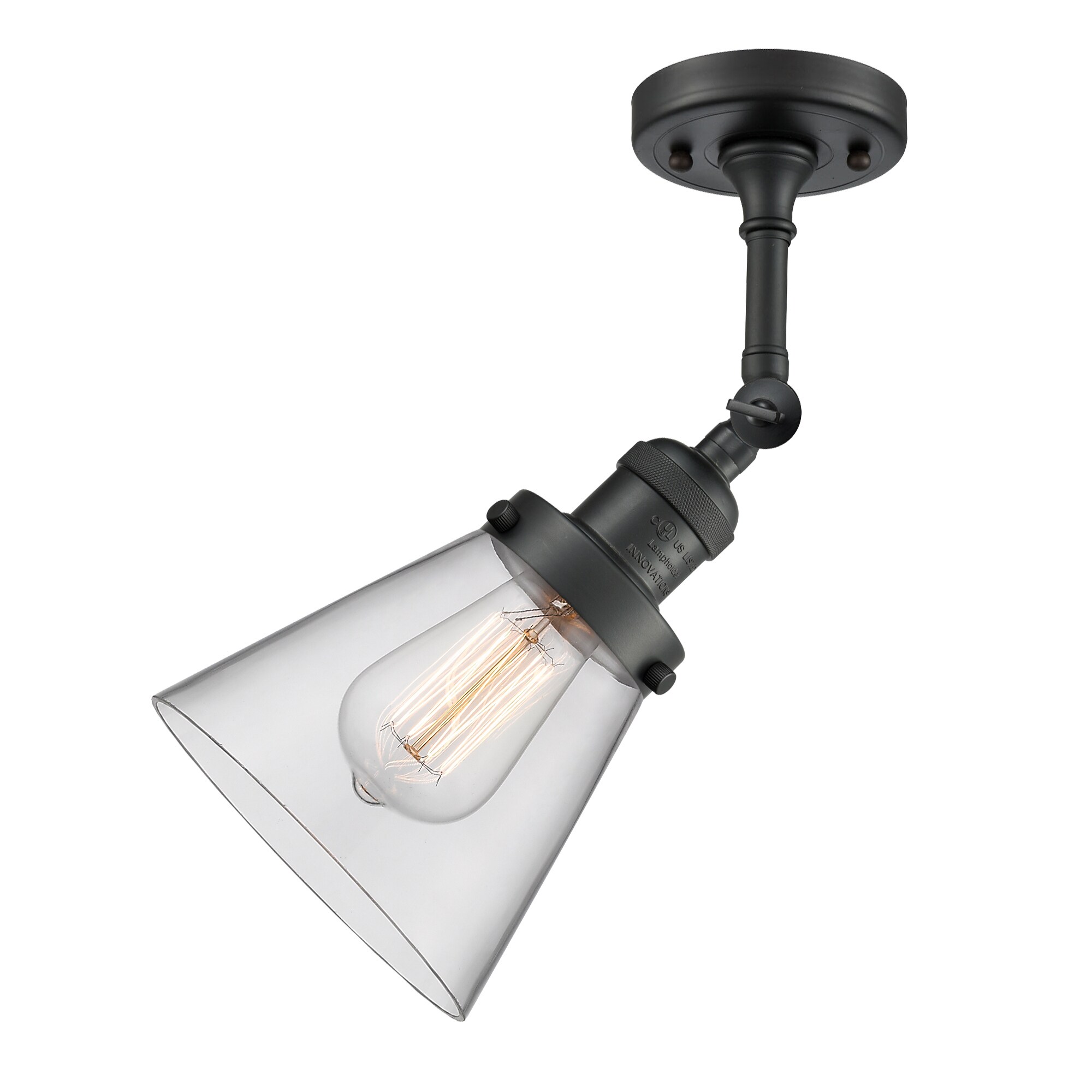 Black Adjustable Brass Dimmable Wall Sconce
