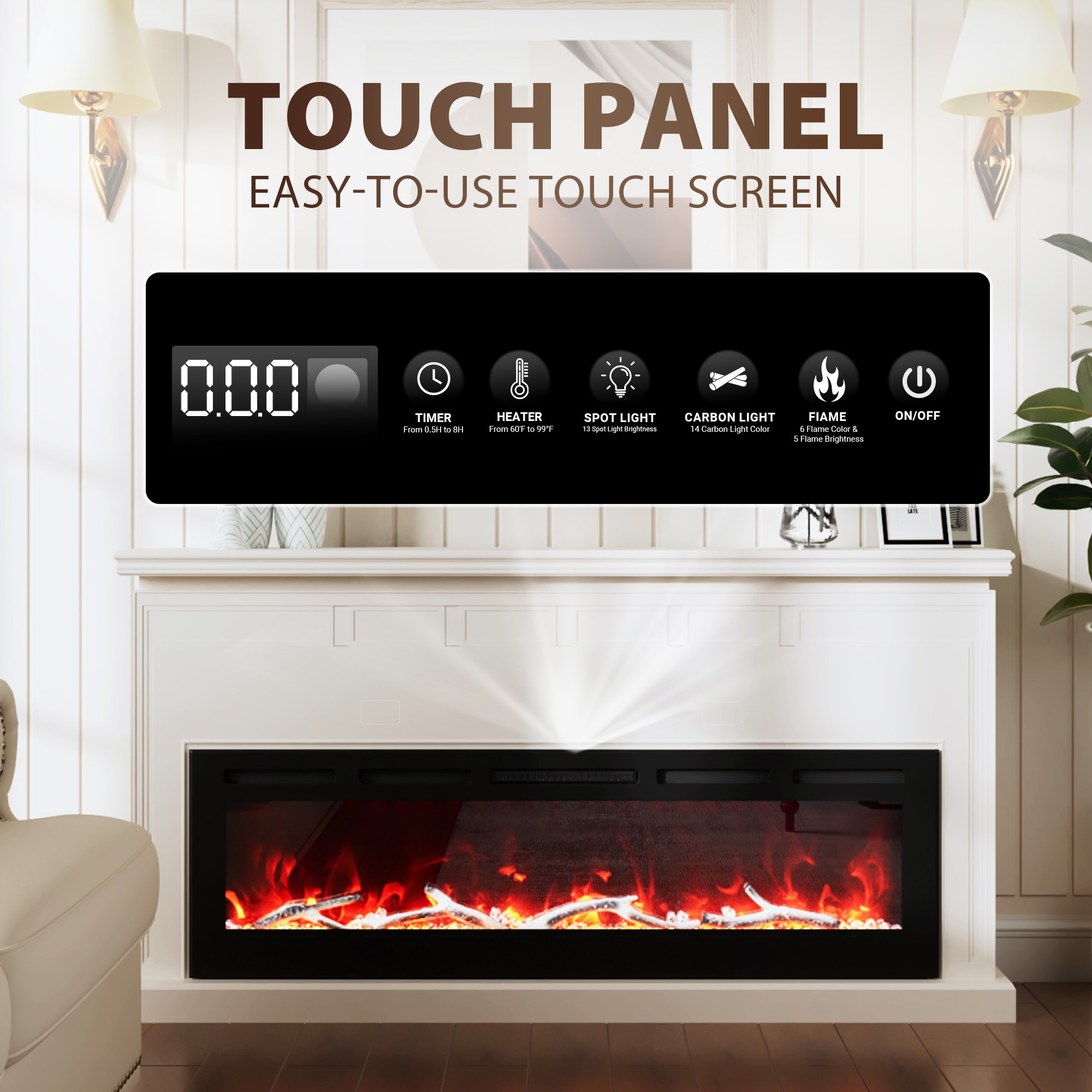 Clihome BL-ZHX-RFP-60 Electric-Fireplaces - View #7