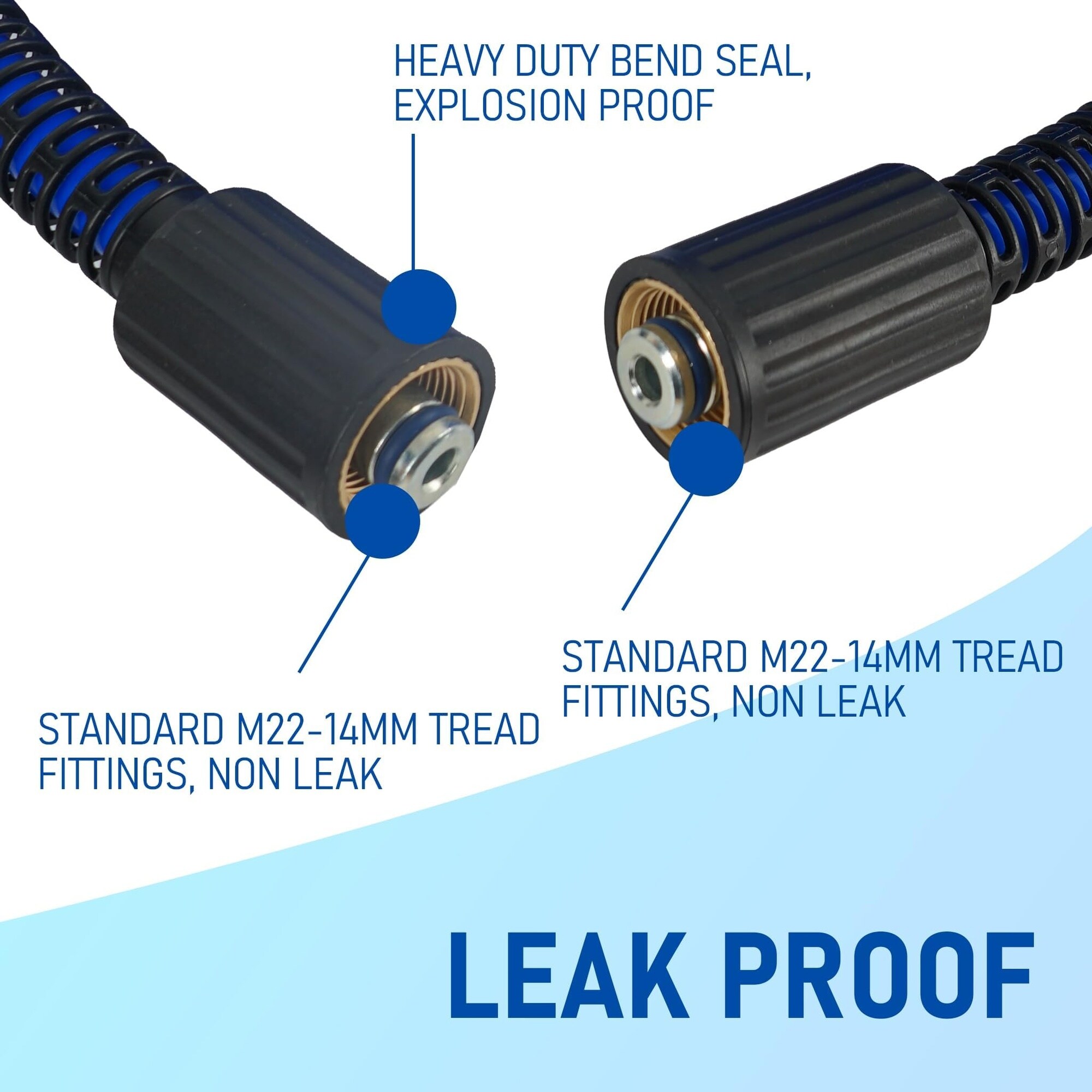Phewnyzo Pressure Washer Hose 50 FT 3600 PSI Flexible Kink Resistant ...
